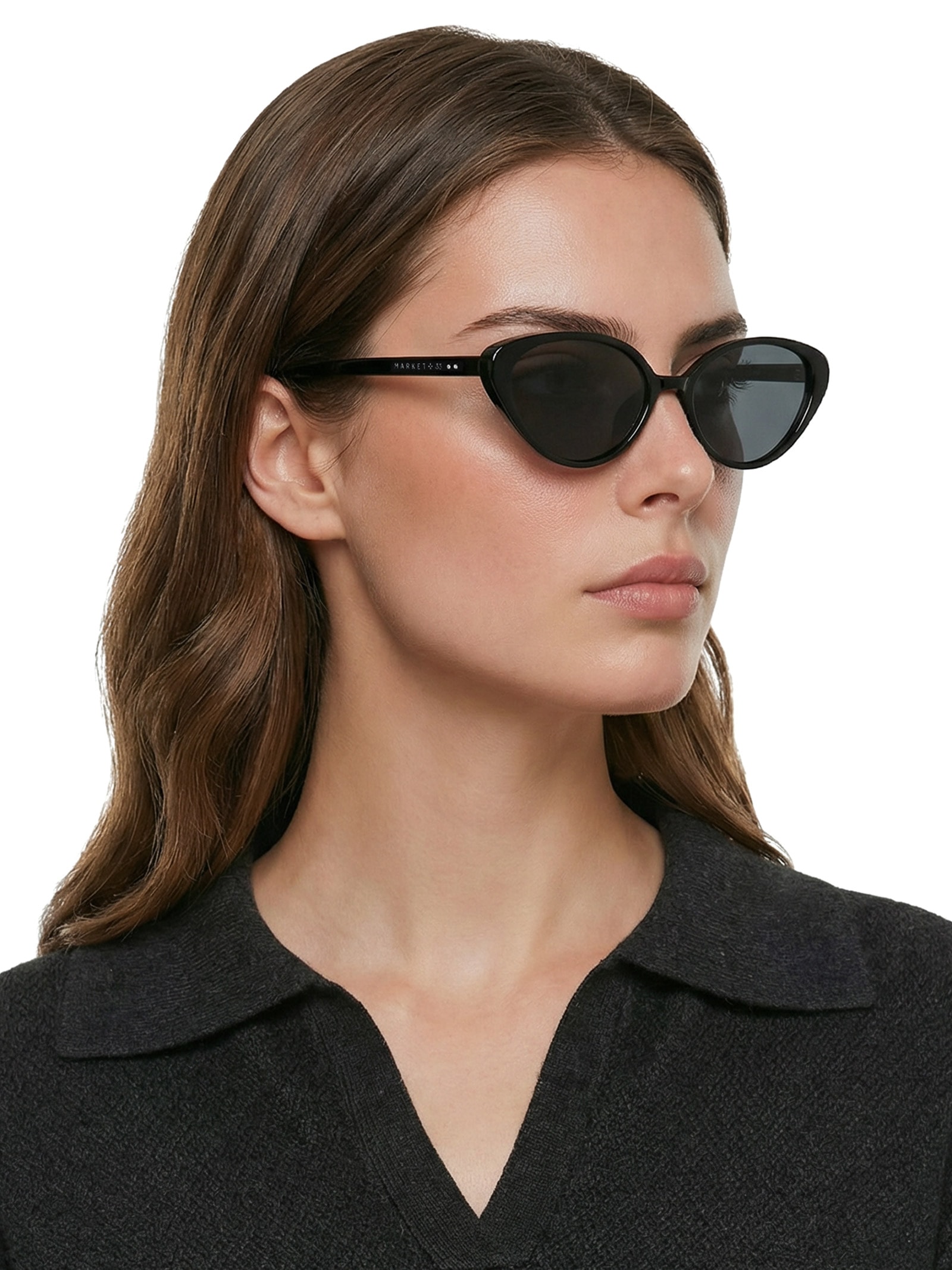 Óculos De Sol Feminino Gatinho Preto Market 33