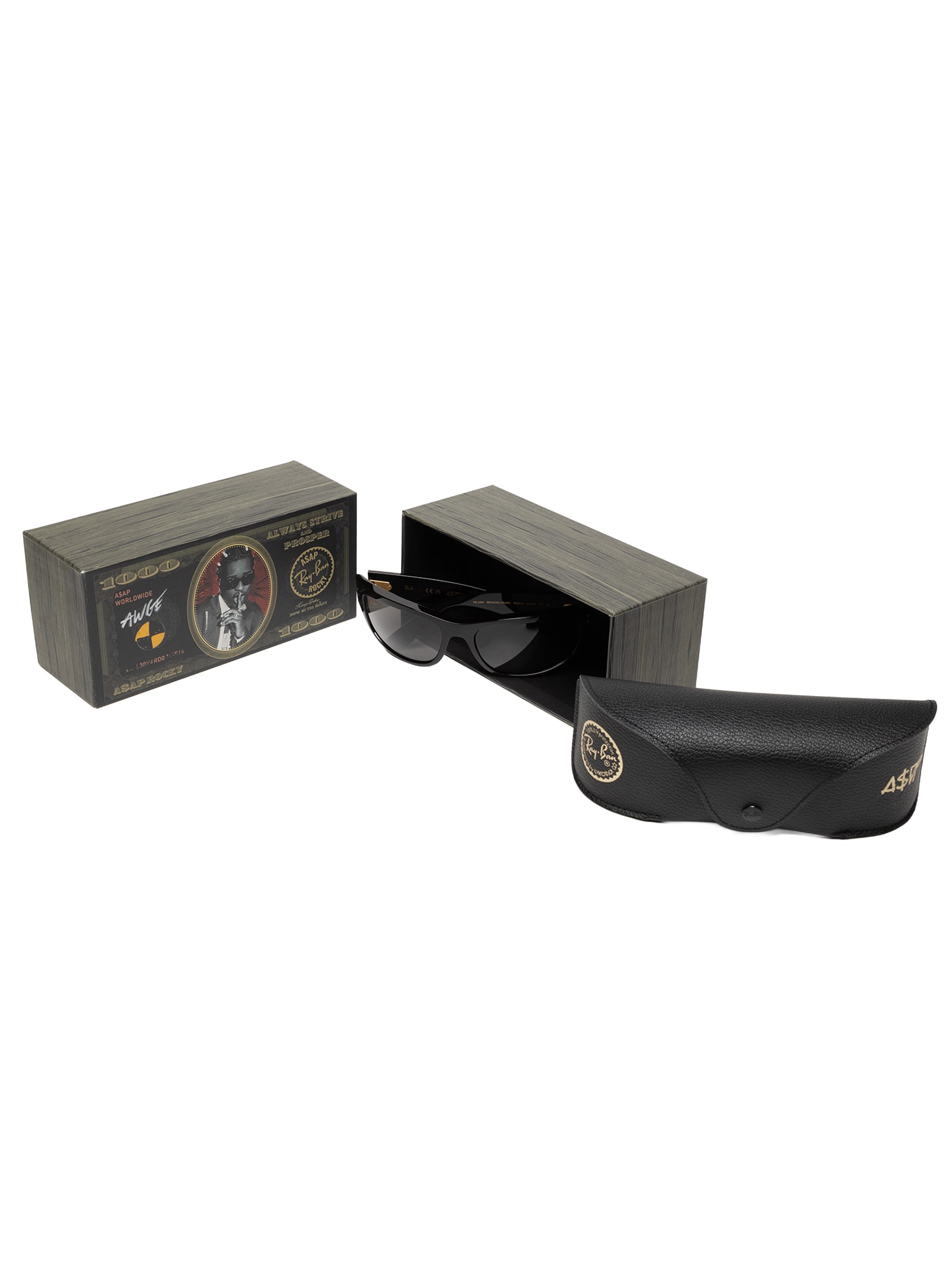 Óculos De Sol Feminino Mega Balorama Blacked Out Collection Preto Ray-ban