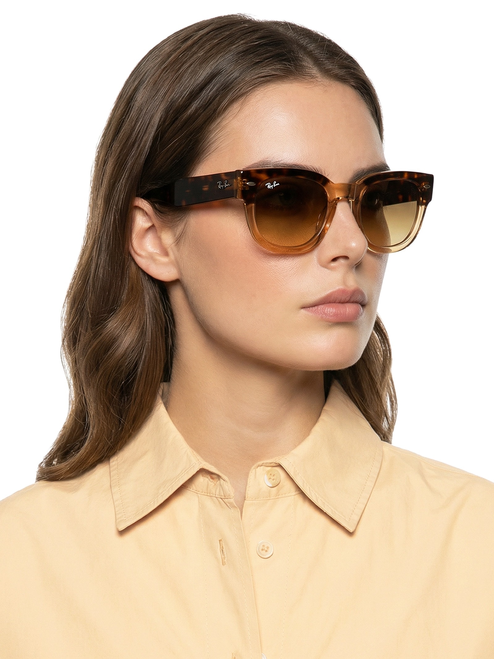 Óculos De Sol Feminino Mega Hawkeye Marrom Ray-ban