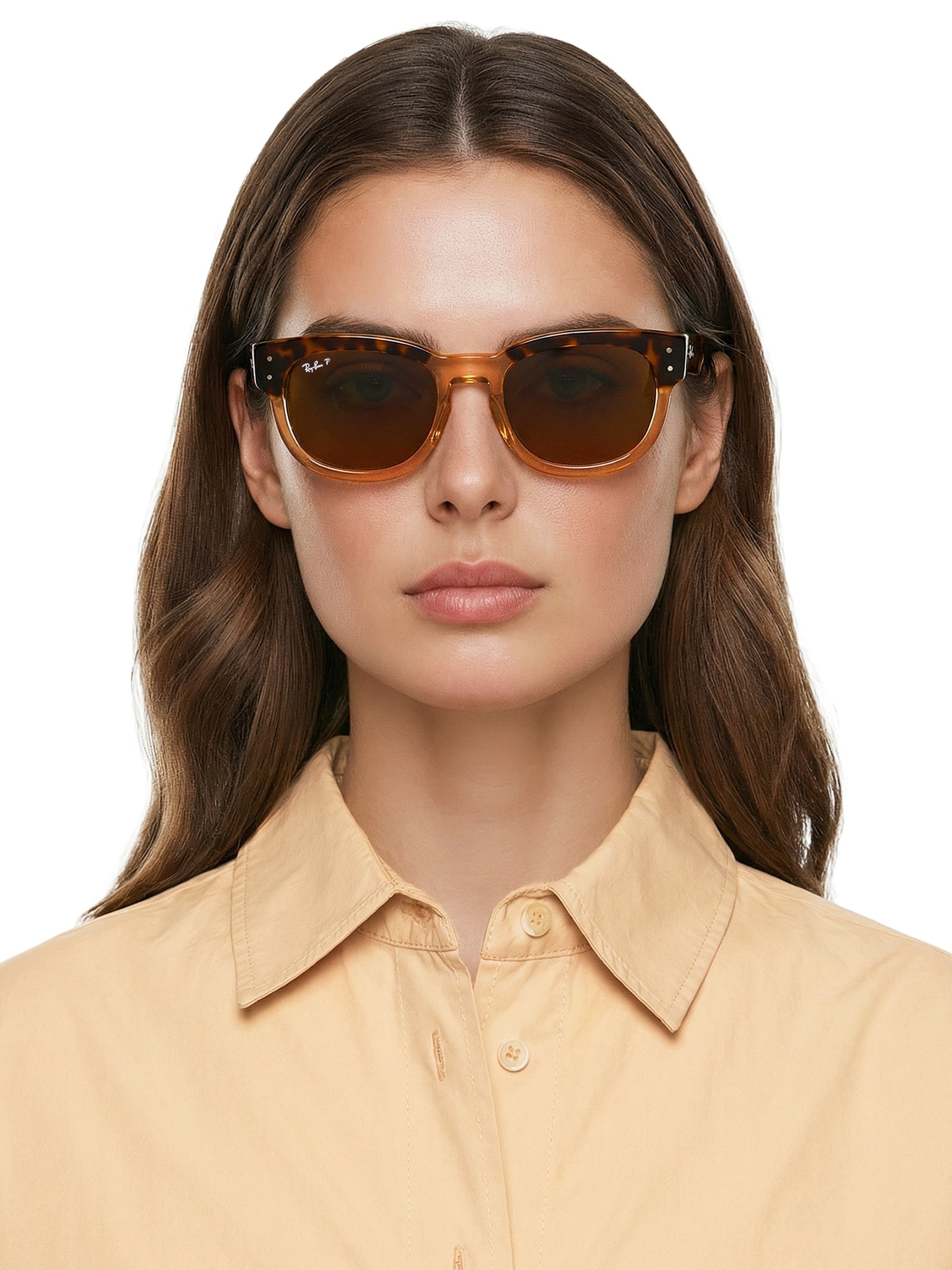 Óculos De Sol Feminino Mega Hawkeye Marrom Ray-ban