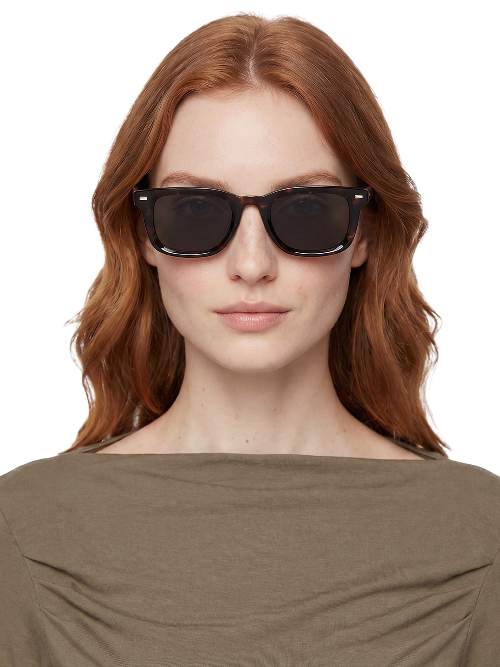 Óculos de Sol Feminino Retangular – Preto Basiq