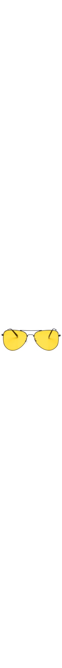 Óculos De Sol Masculino Aviador Lente Amarela - Amarelo