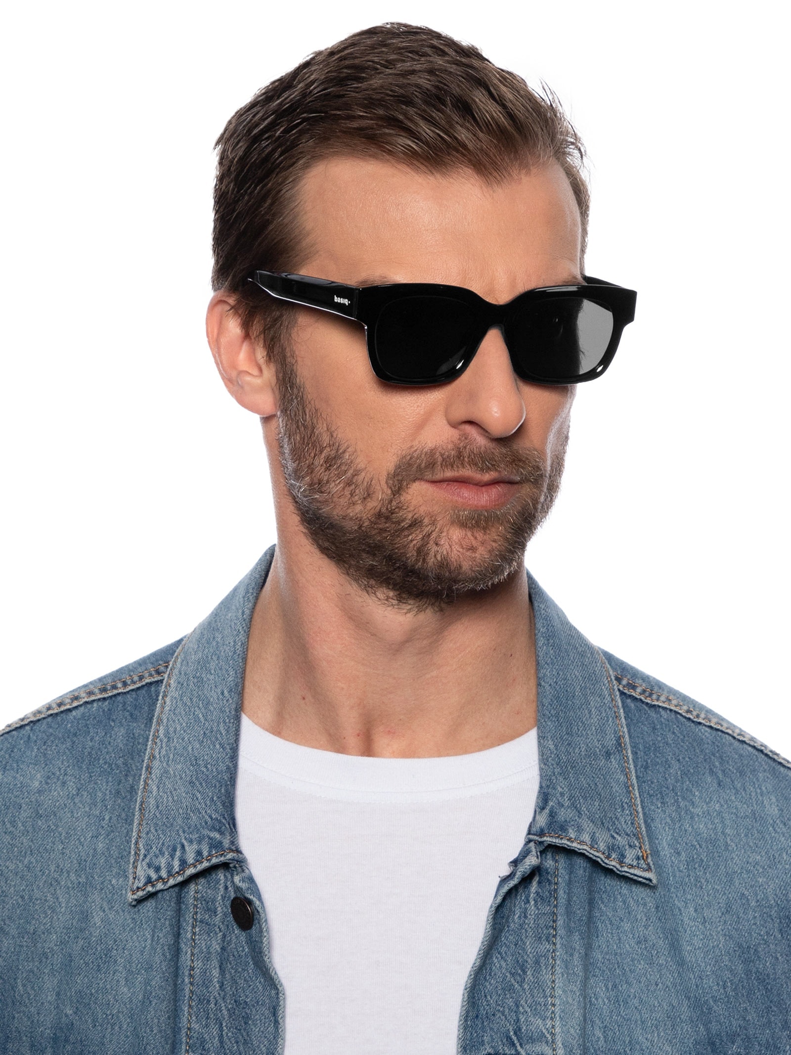 Óculos De Sol Masculino Quadrado Preto Basiq Men