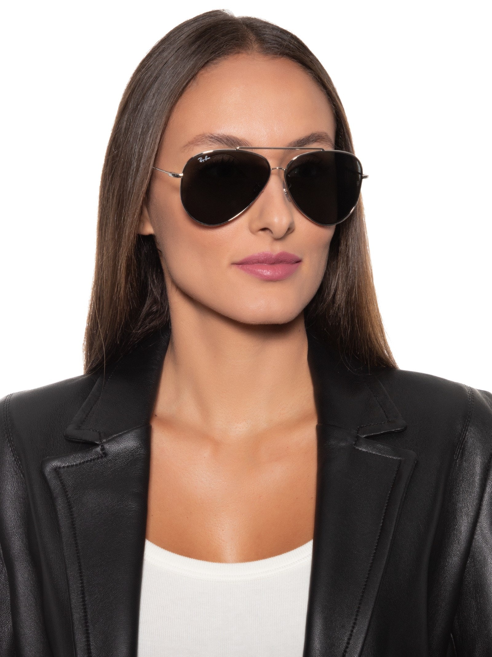 Óculos De Sol Unissex Aviator Reverse - Prata - Ray-Ban