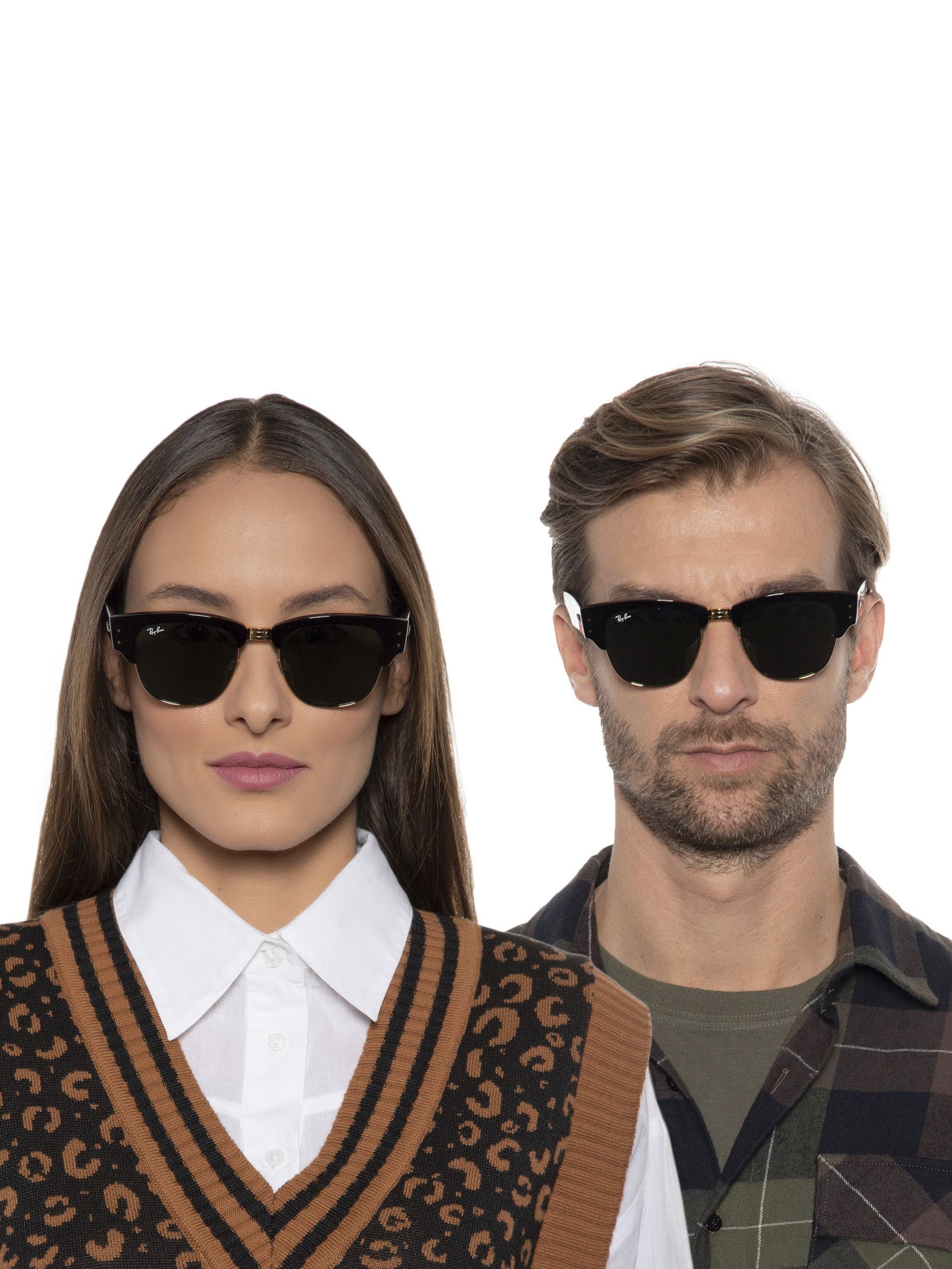 Óculos De Sol Unissex Mega Clubmaster - Preto - Ray-Ban
