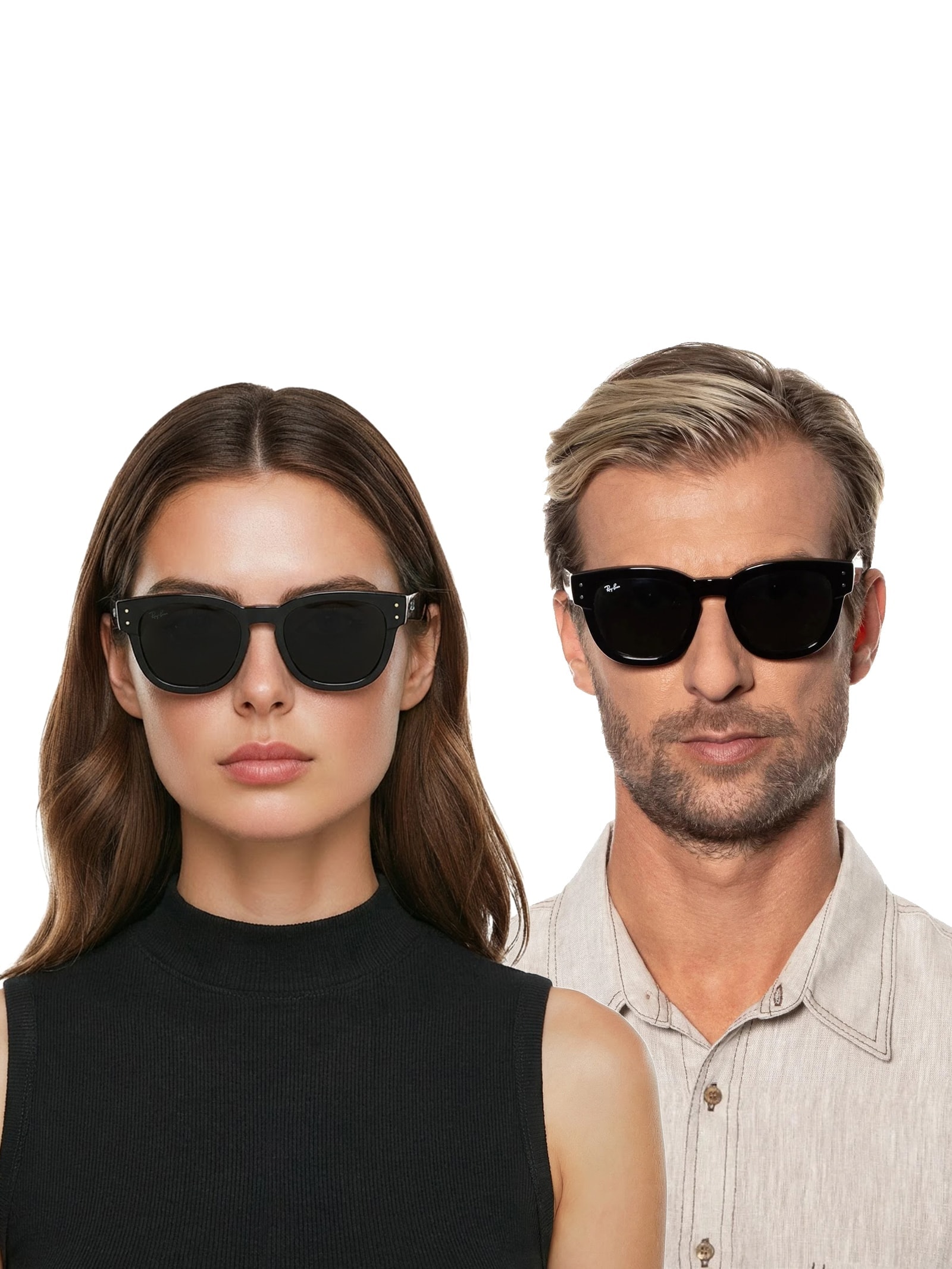 Ray-Ban - Óculos De Sol Unissex Mega Hawkeye - Preto