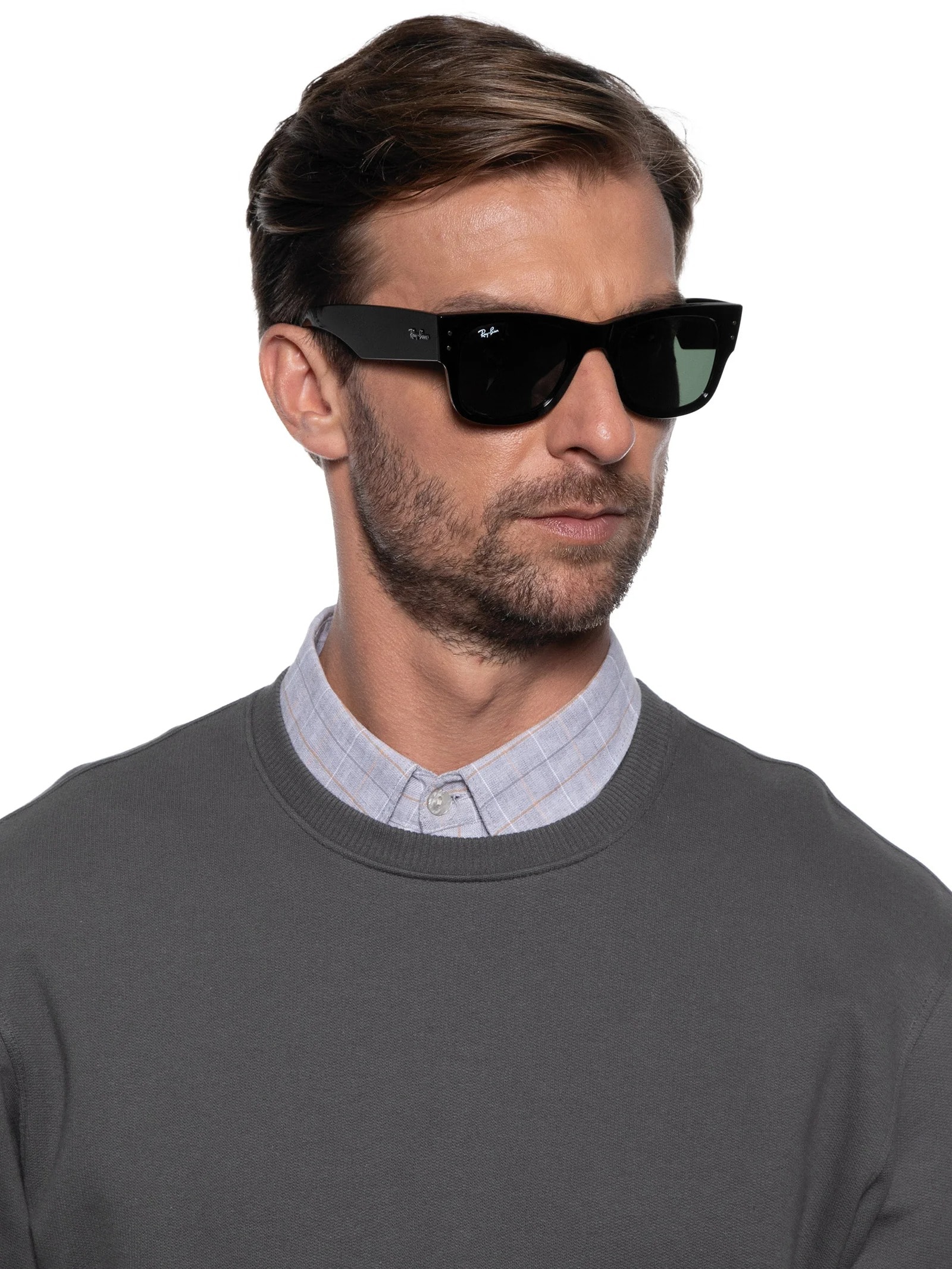 Óculos De Sol Unissex Mega Wayfarer Preto Ray-ban