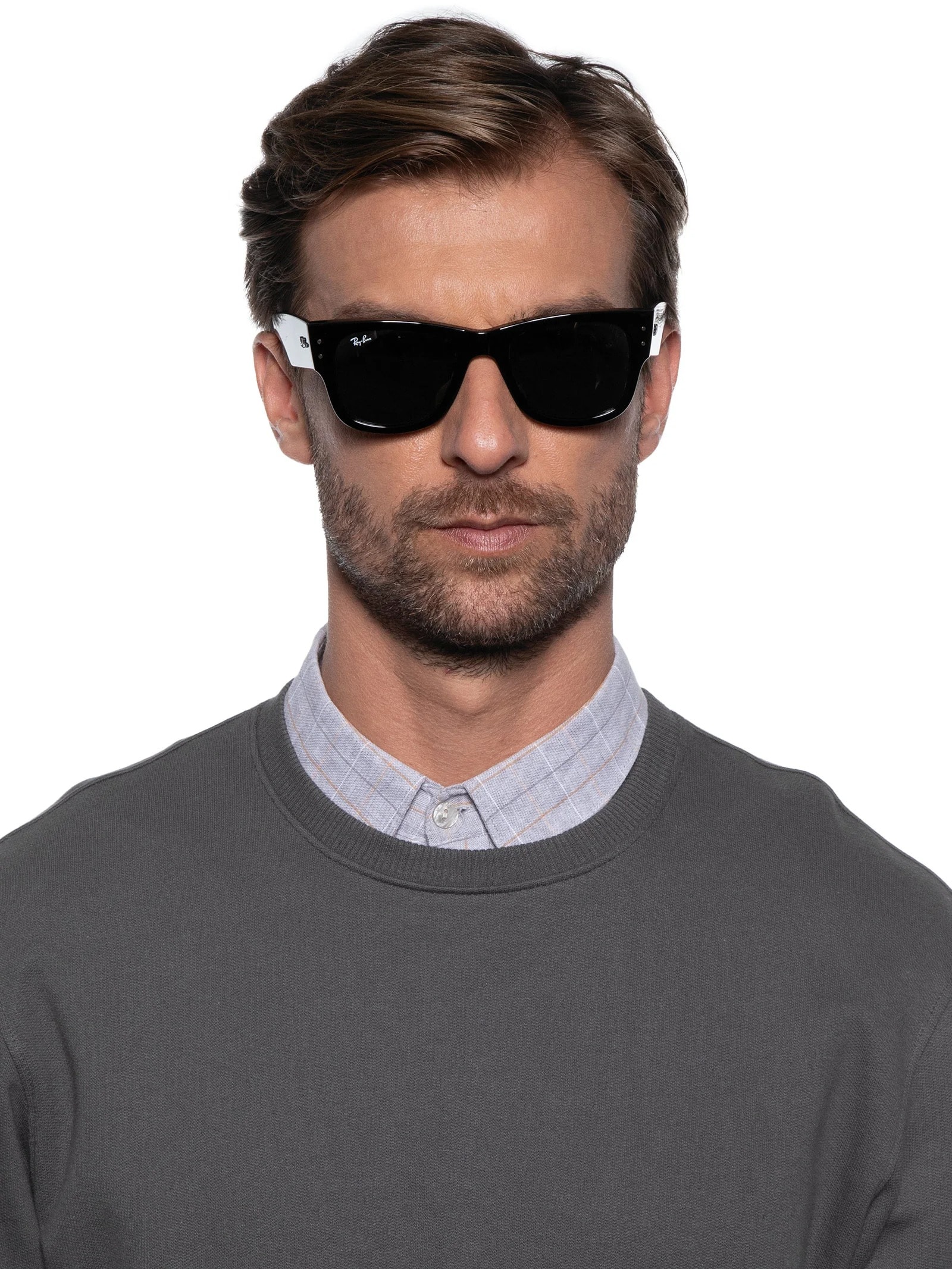 Óculos De Sol Unissex Mega Wayfarer Preto Ray-ban