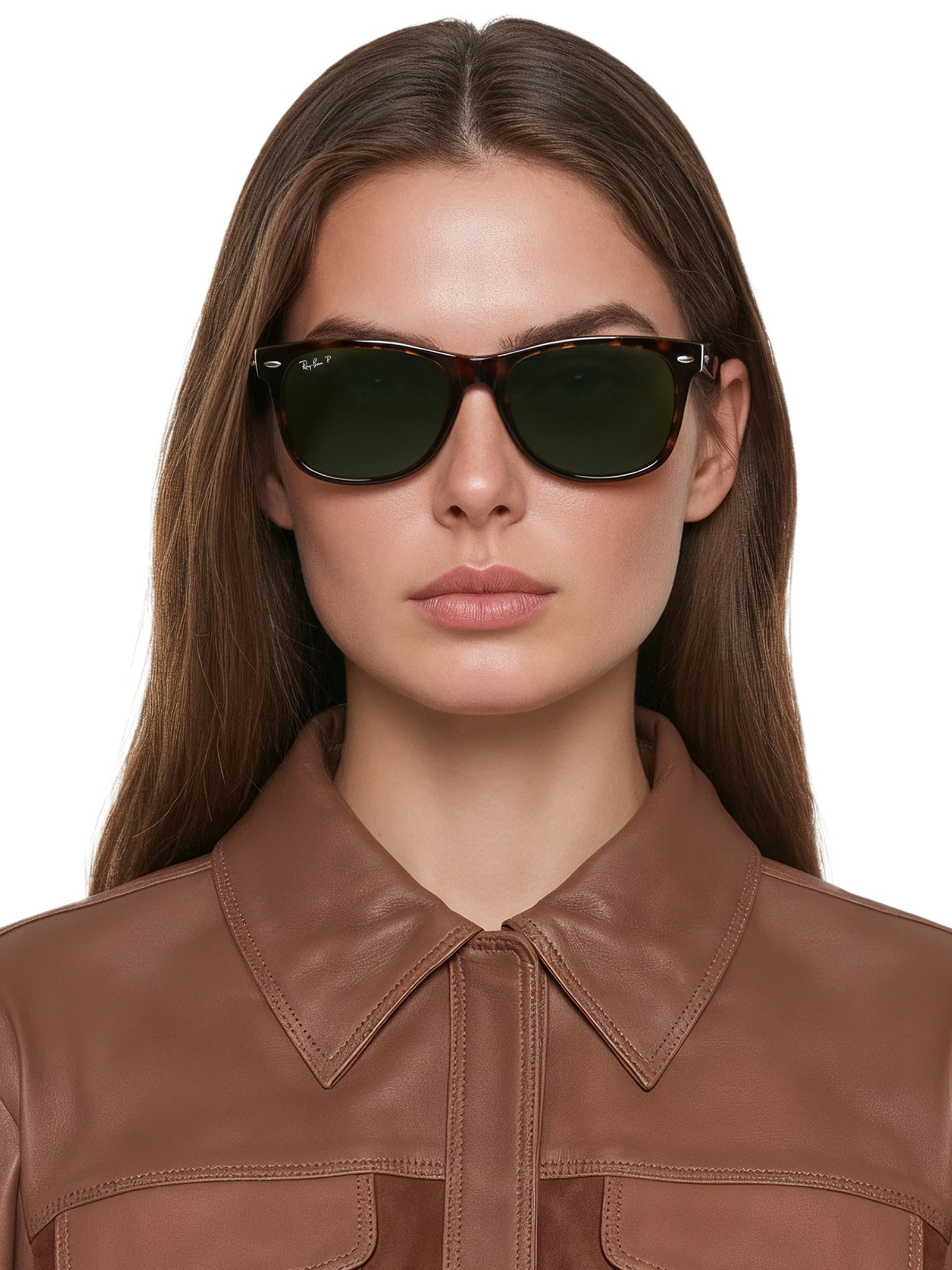 Óculos De Sol Unissex New Wayfarer Classic Marrom Ray-ban