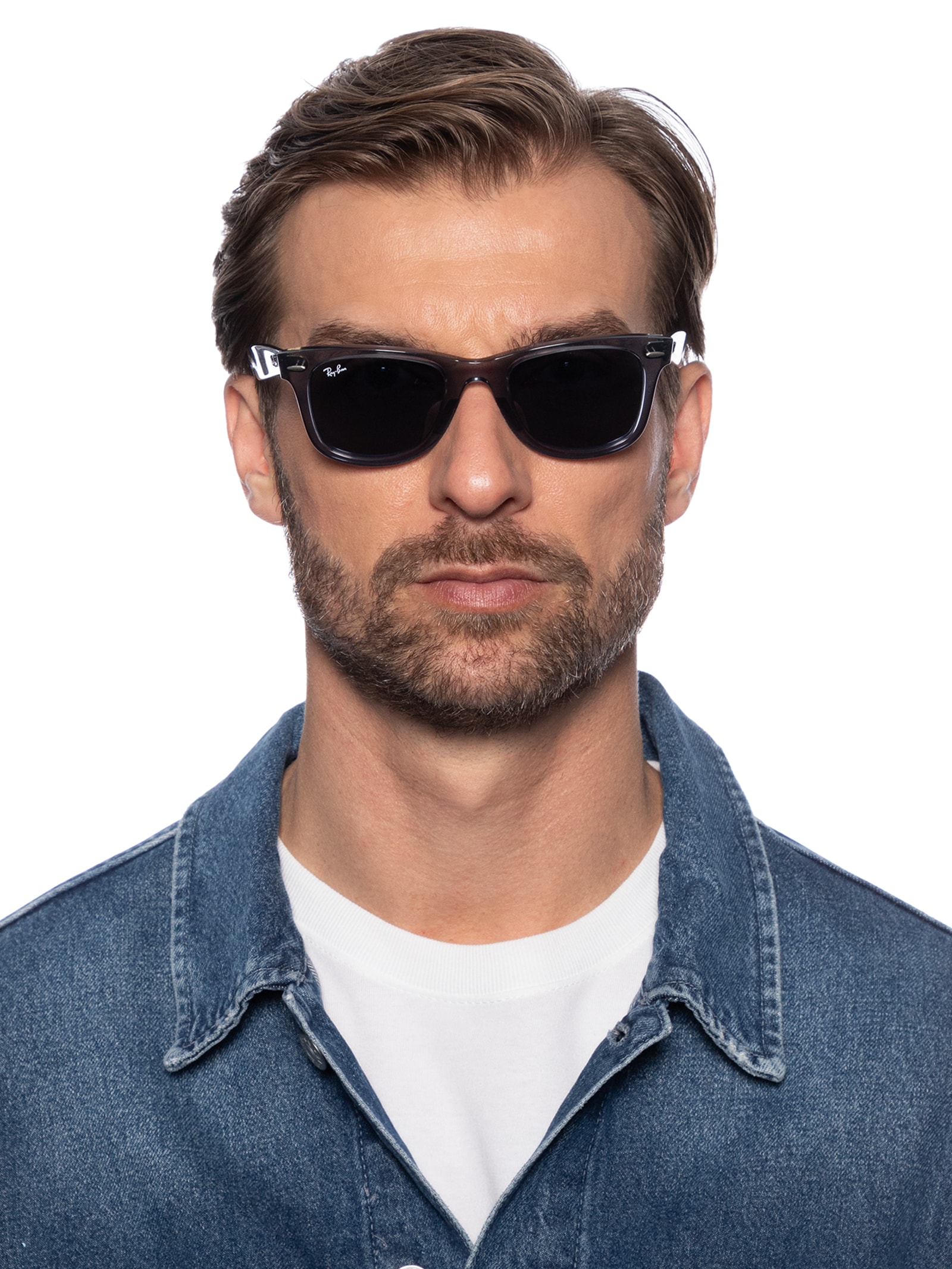 Óculos De Sol Unissex Wayfarer Cinza Ray-ban