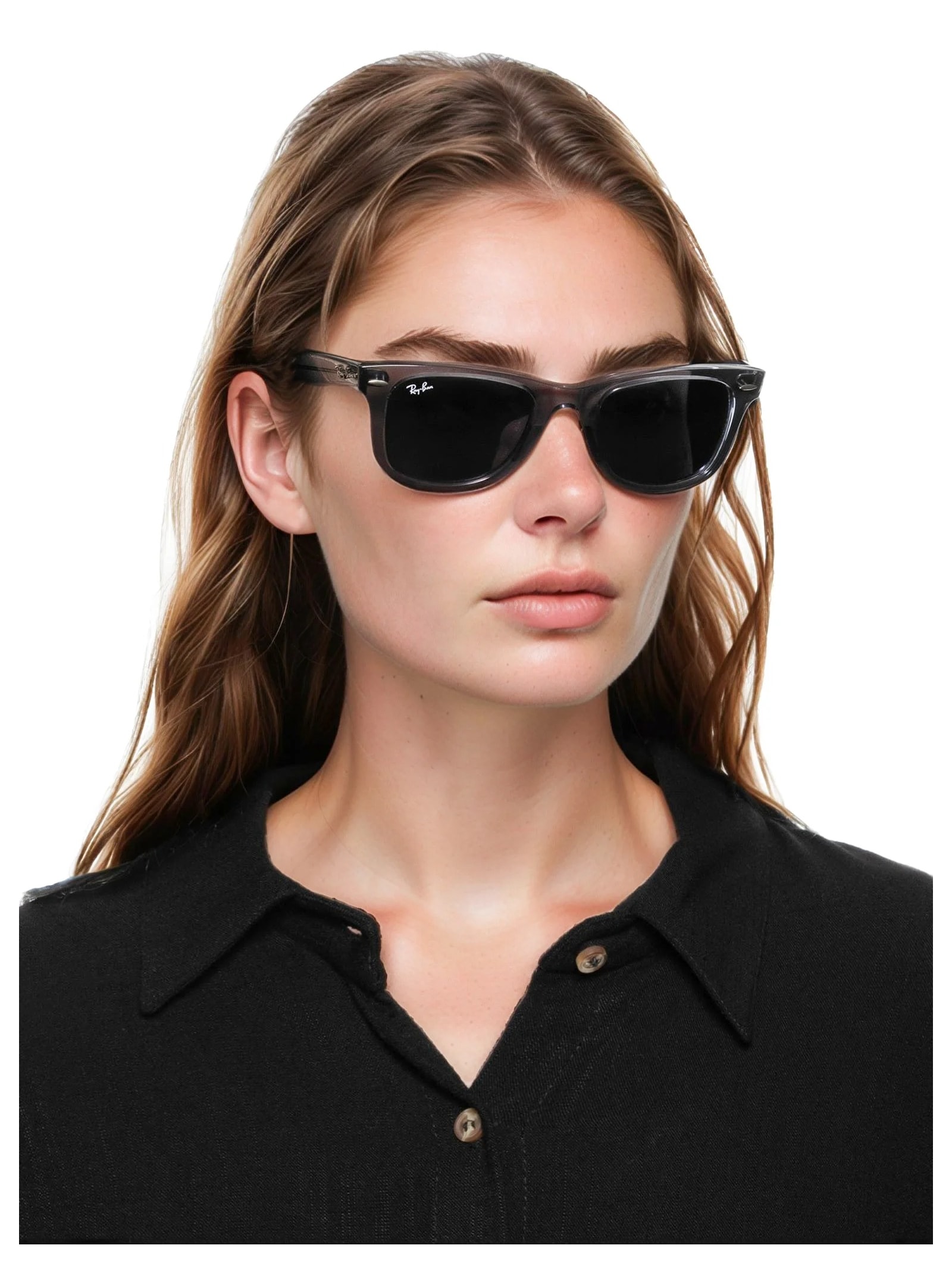 Óculos De Sol Unissex Wayfarer Cinza Ray-ban