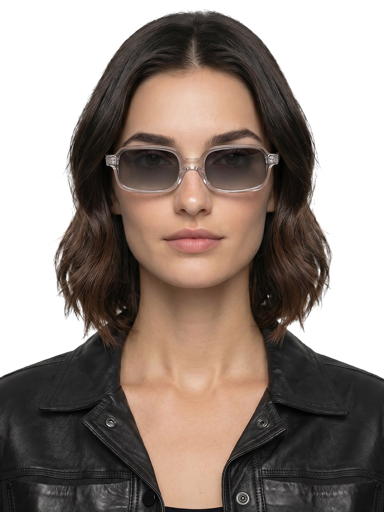 Óculos Feminino Adulto Bodsrum Transparente CZD Cinza Helena Bordon