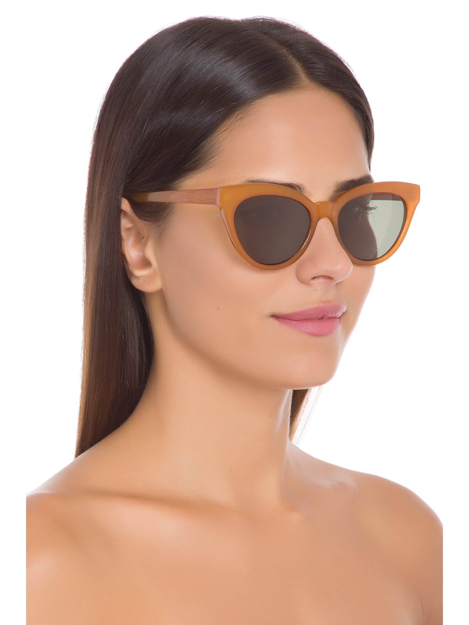 Óculos Feminino Adulto Martini Caramelo Transparente G15 Marrom Helena Bordon