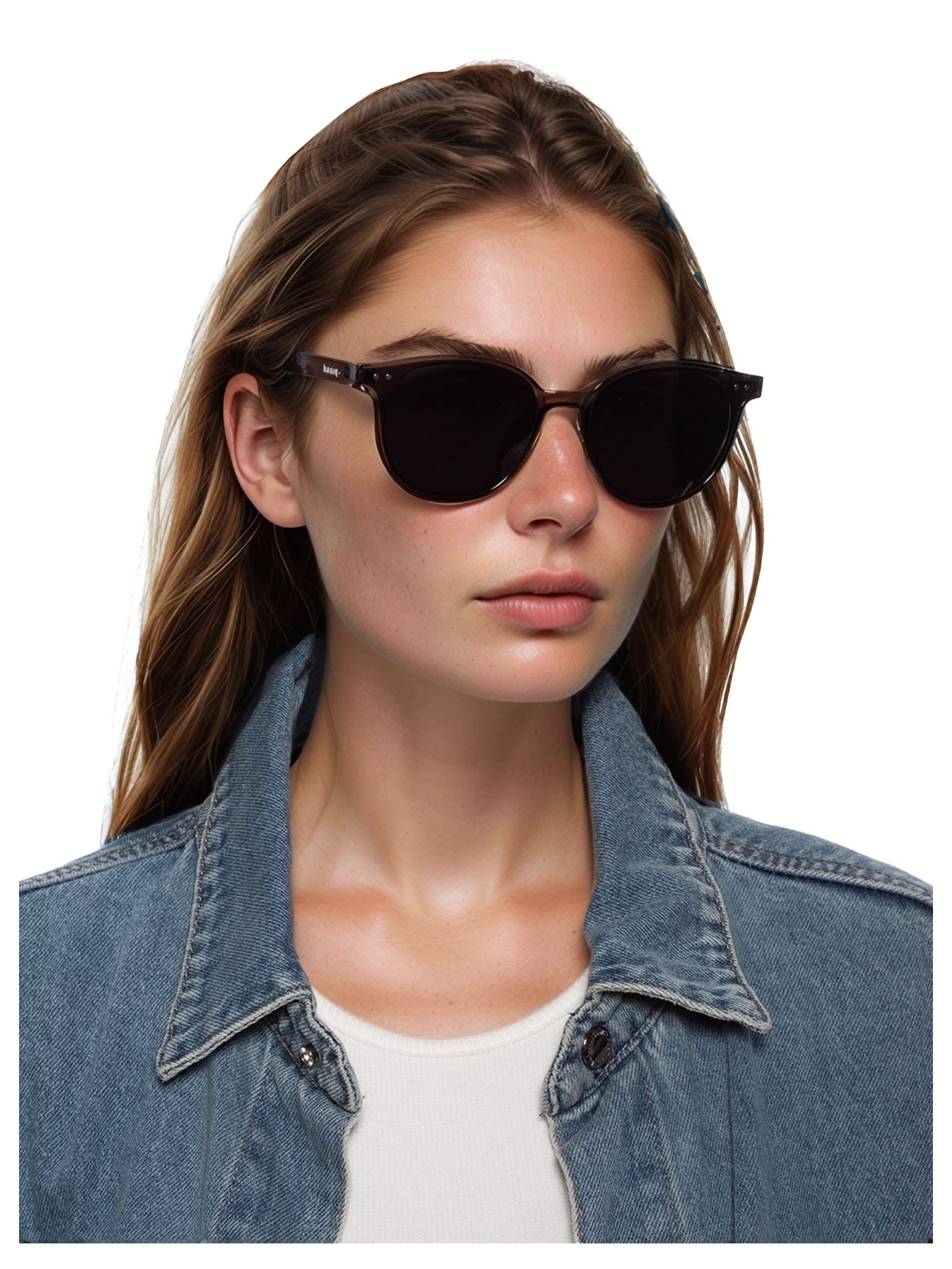 Óculos Feminino Arredondado Cinza Basiq