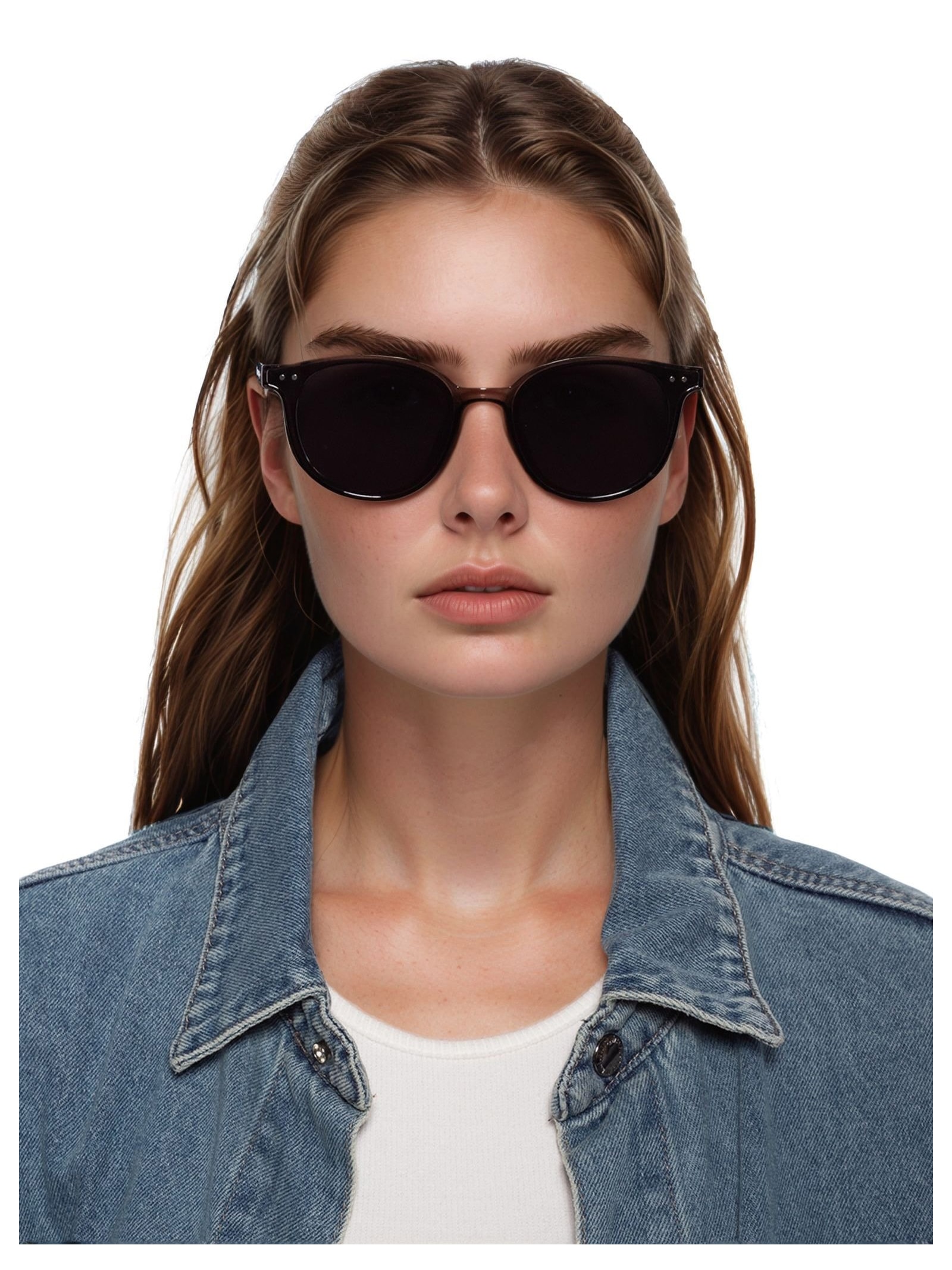 Óculos Feminino Arredondado Cinza Basiq