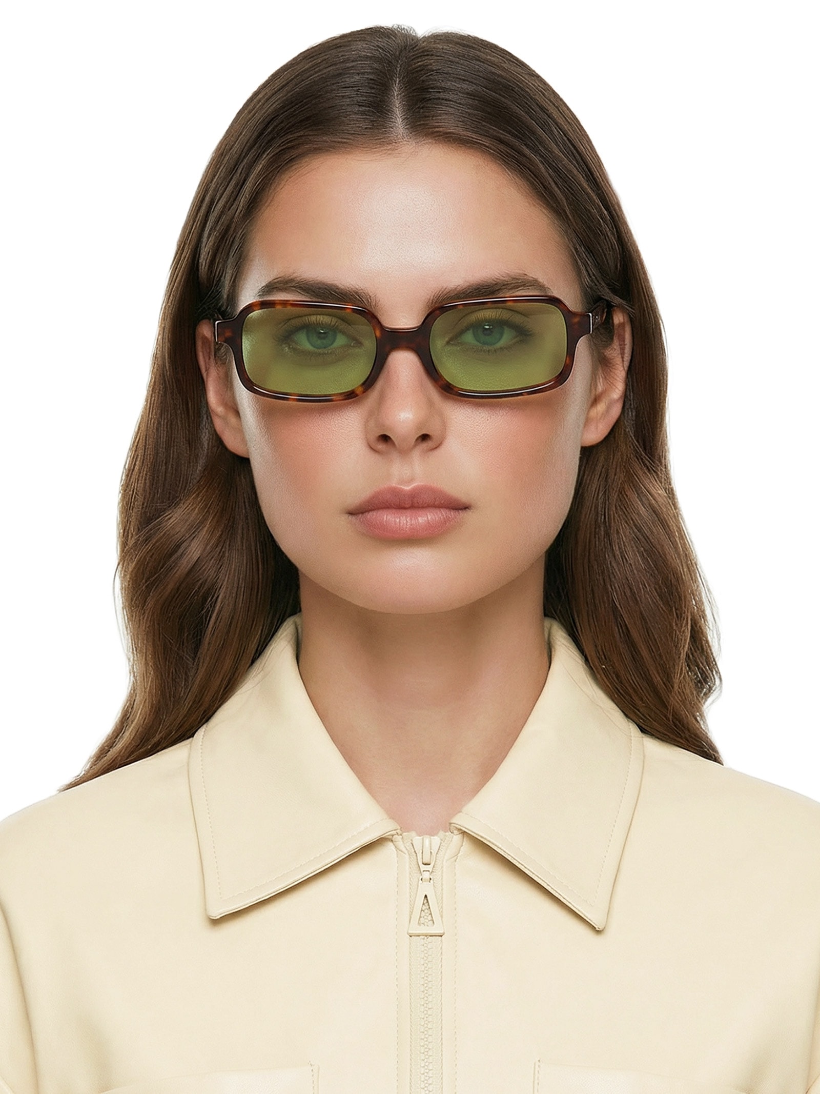 Óculos Feminino Bodrum Demi Com Lente Verde Marrom Helena Bordon