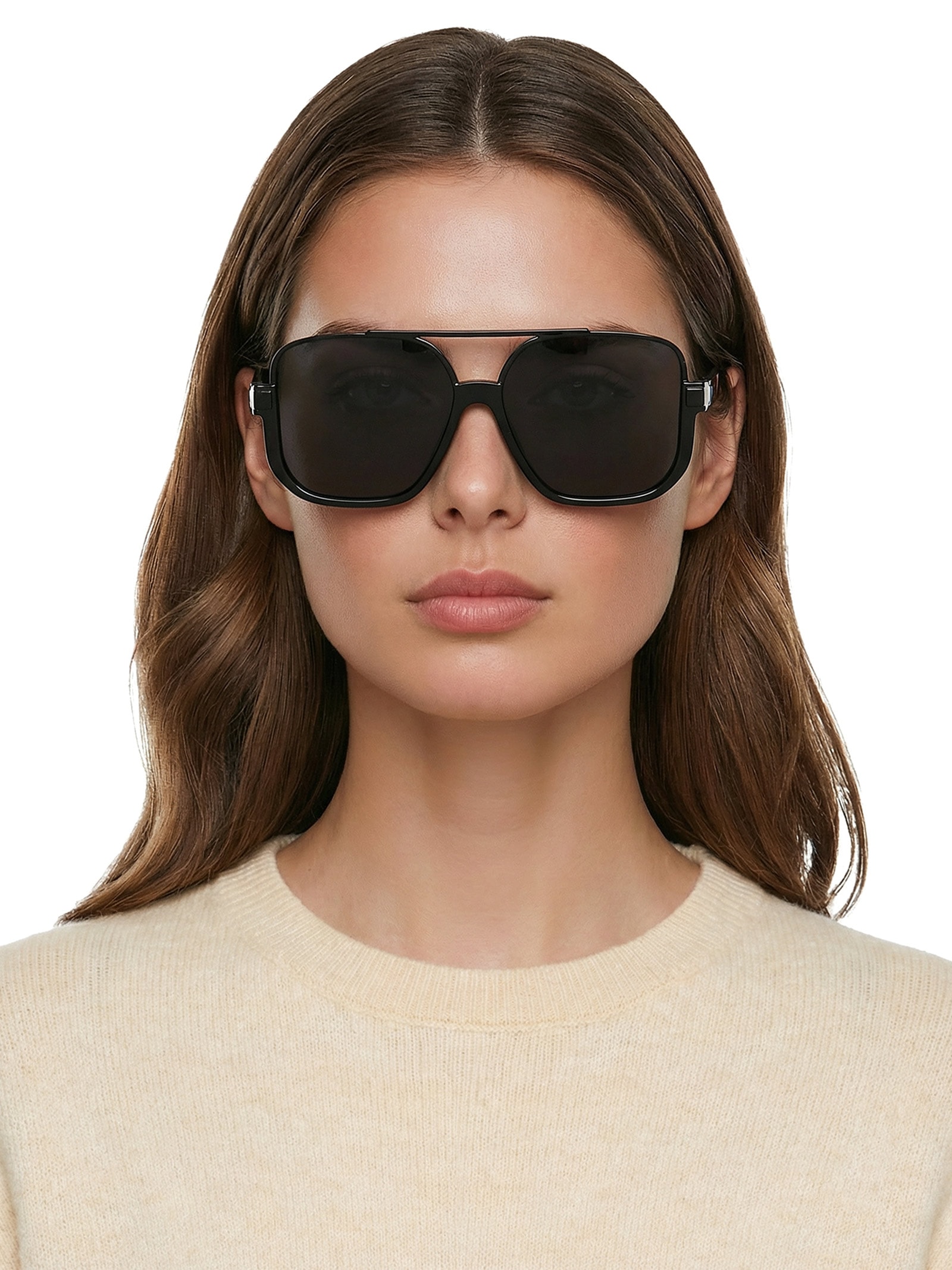 Óculos Feminino De Sol Quadrado Preto Market 33