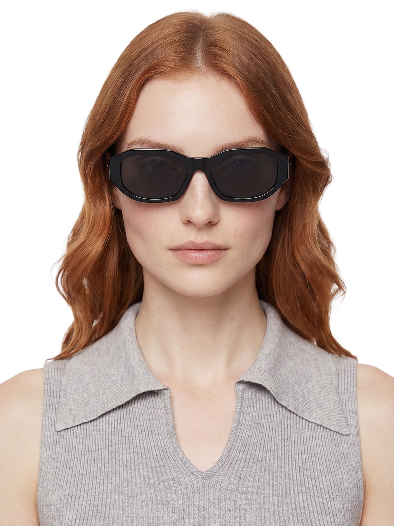 Óculos Feminino Geométrico Preto Basiq