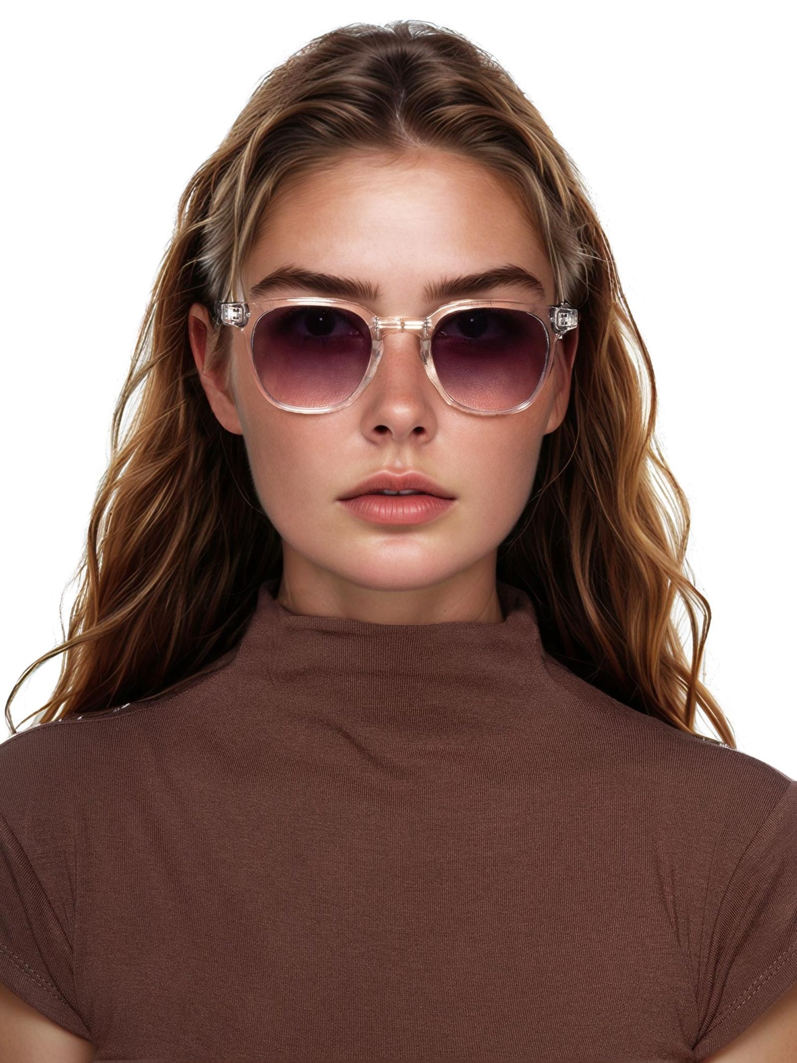 Óculos Feminino Quadrado Dobrável Branco Basiq