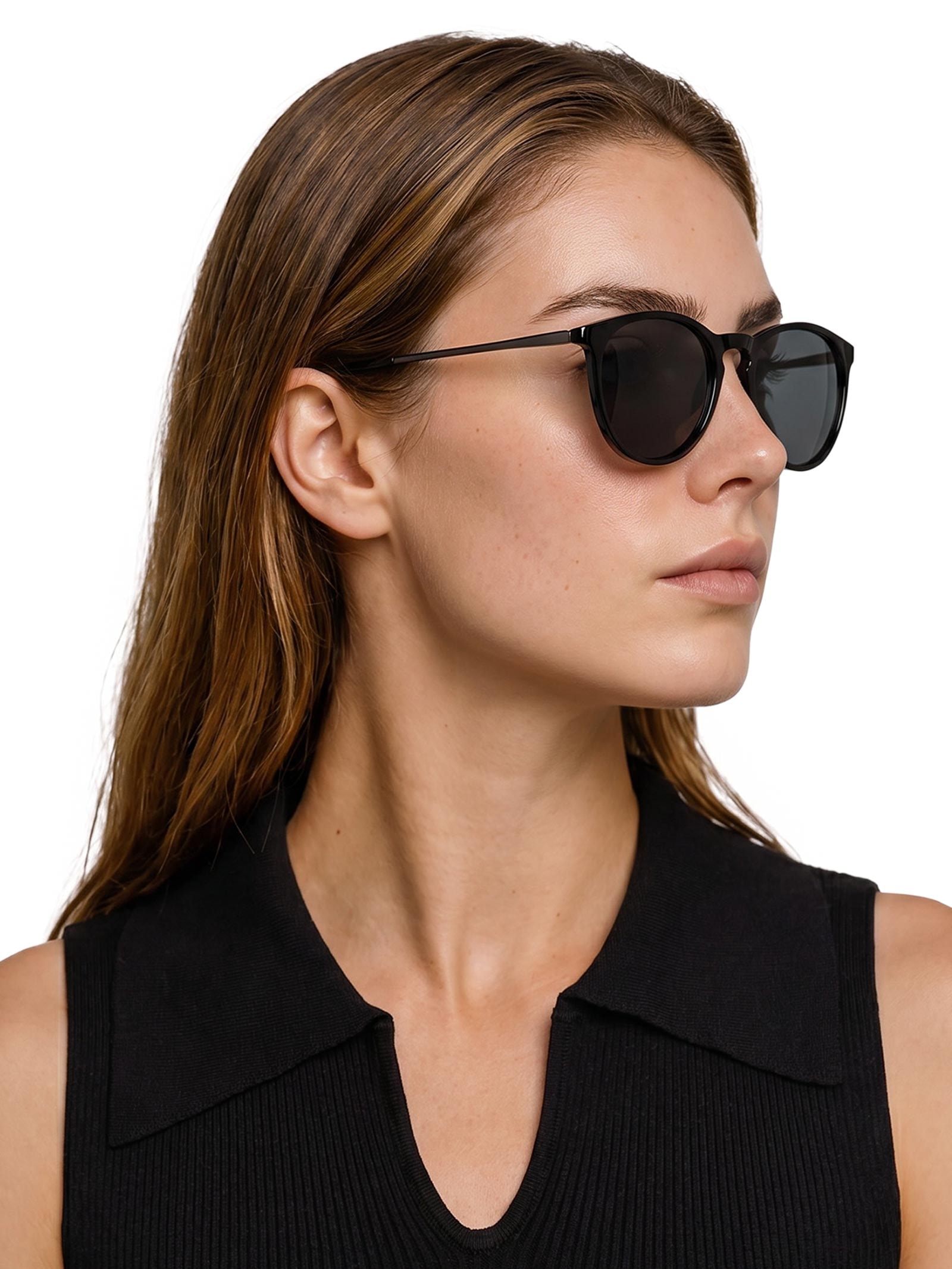 Óculos Feminino Redondo Preto Basiq