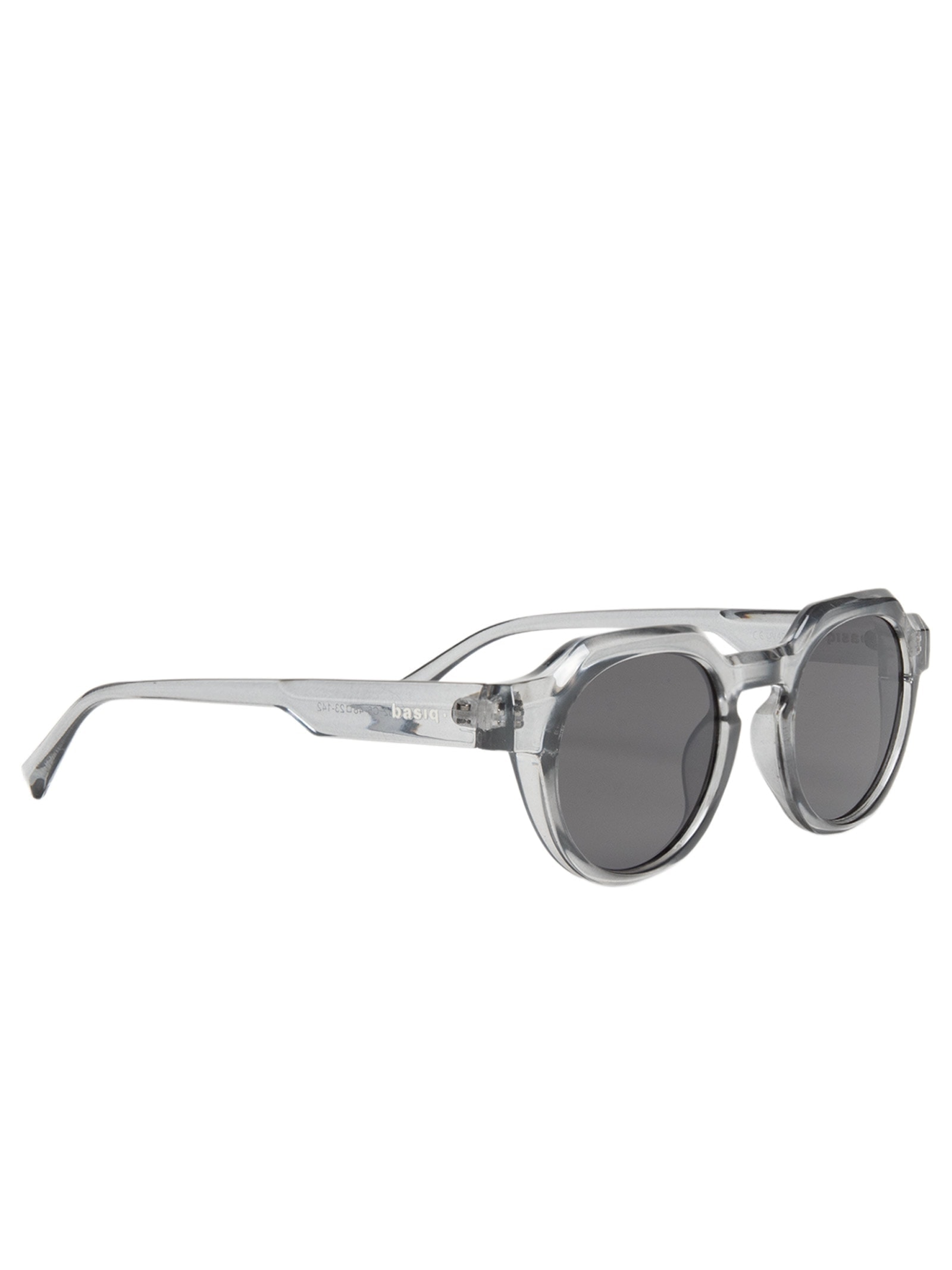 Óculos Feminino Redondo Transparente Cinza Basiq
