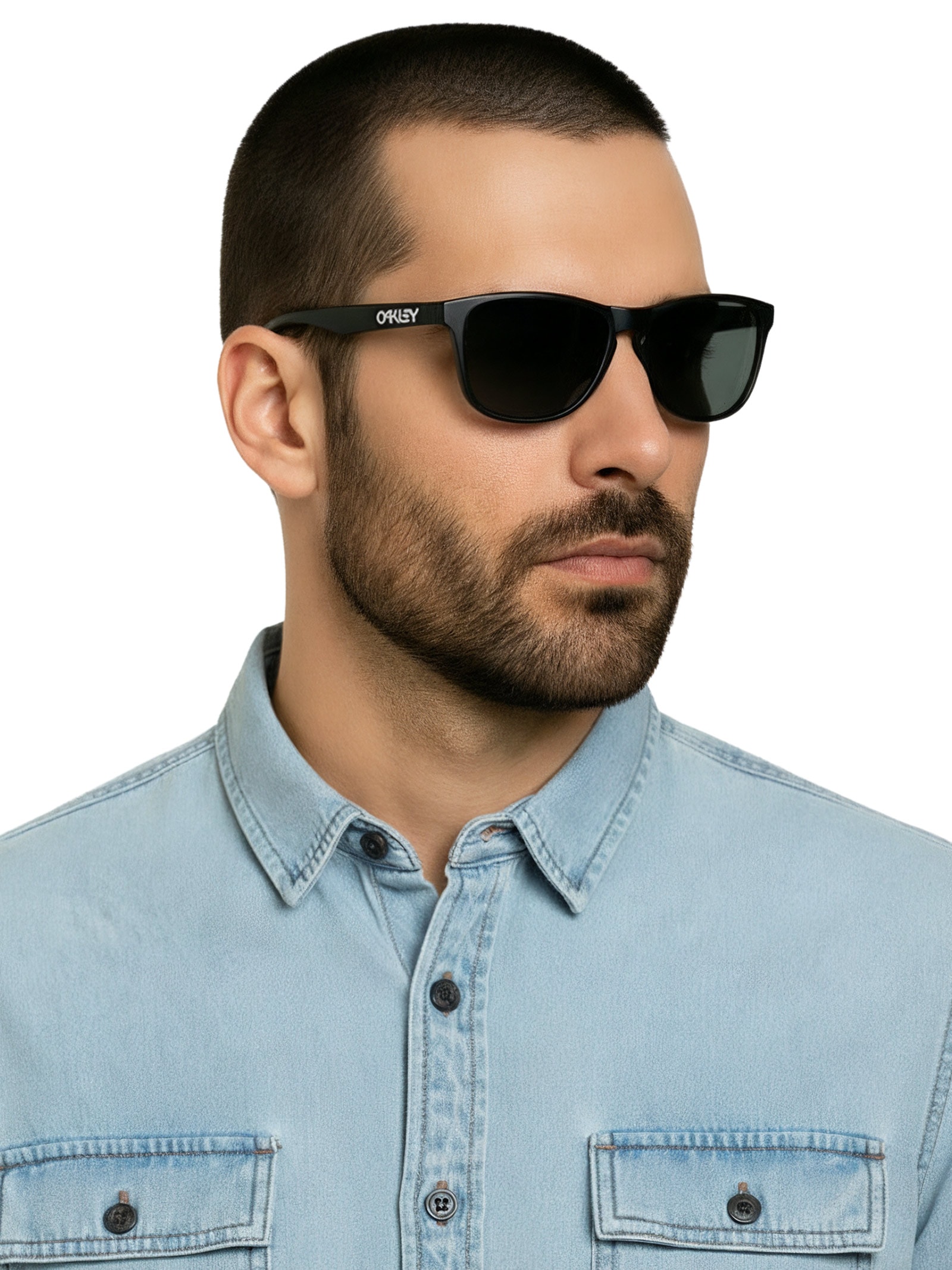Oakley - Óculos Unissex Frogskins S Blk Prizm Black Polar - Preto
