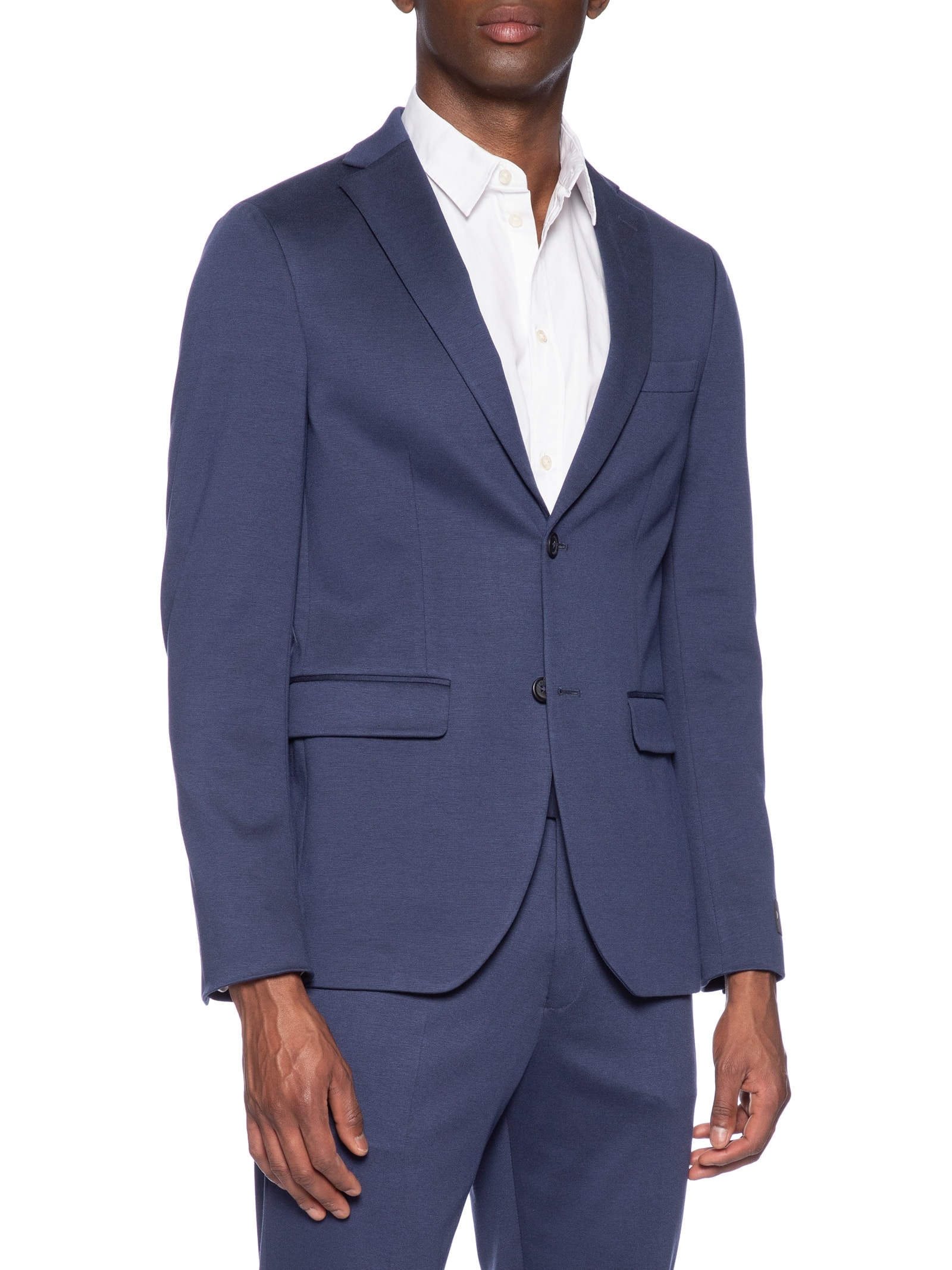 Paletó Masculino Malha Super Slim Azul Aramis