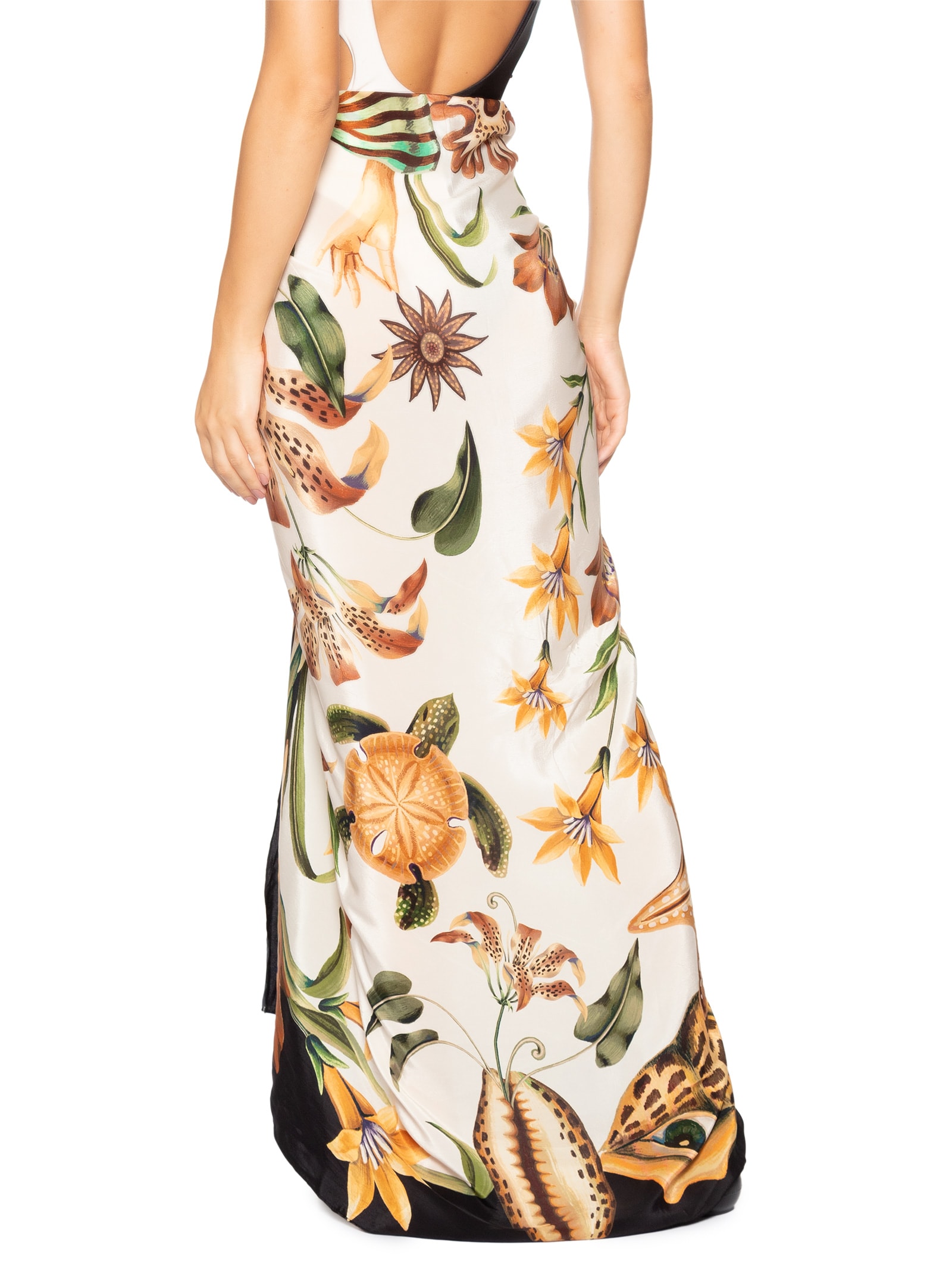 Panneaux Feminino Concha Surreal Lenço Preto Farm Praia