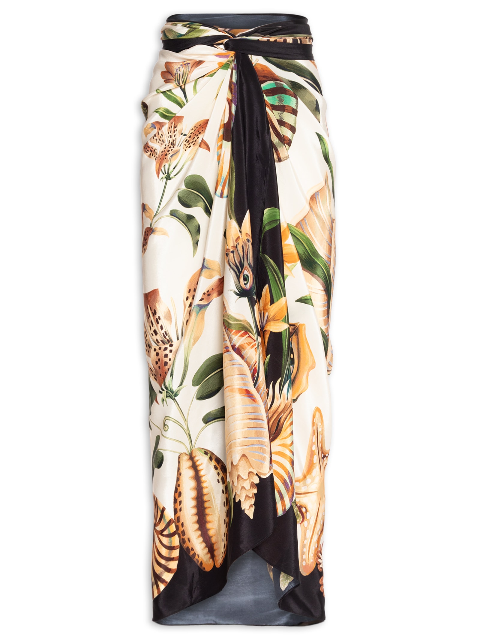 Panneaux Feminino Concha Surreal Lenço Preto Farm Praia