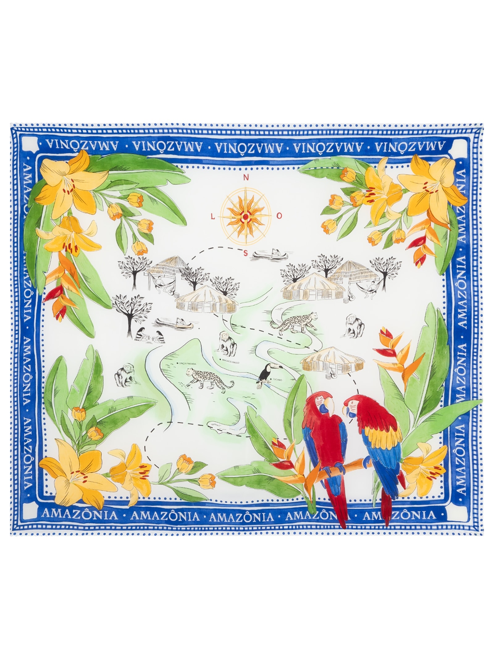 Panneaux Lenço Destino Tropical Azul Farm Praia