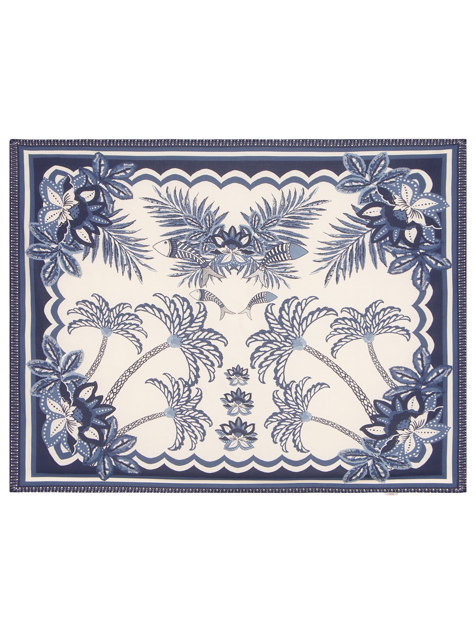 Panô Feminino Estampado Azul Cacay