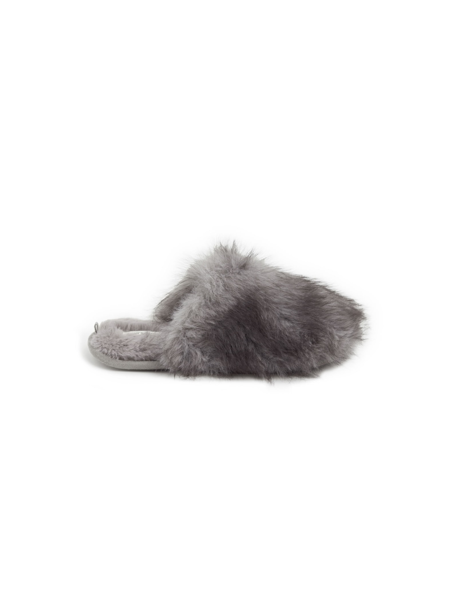 Pantufa Com Efeito De Pelo Cinza Calzedonia