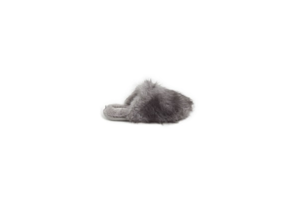 Pantufa Com Efeito De Pelo - Cinza