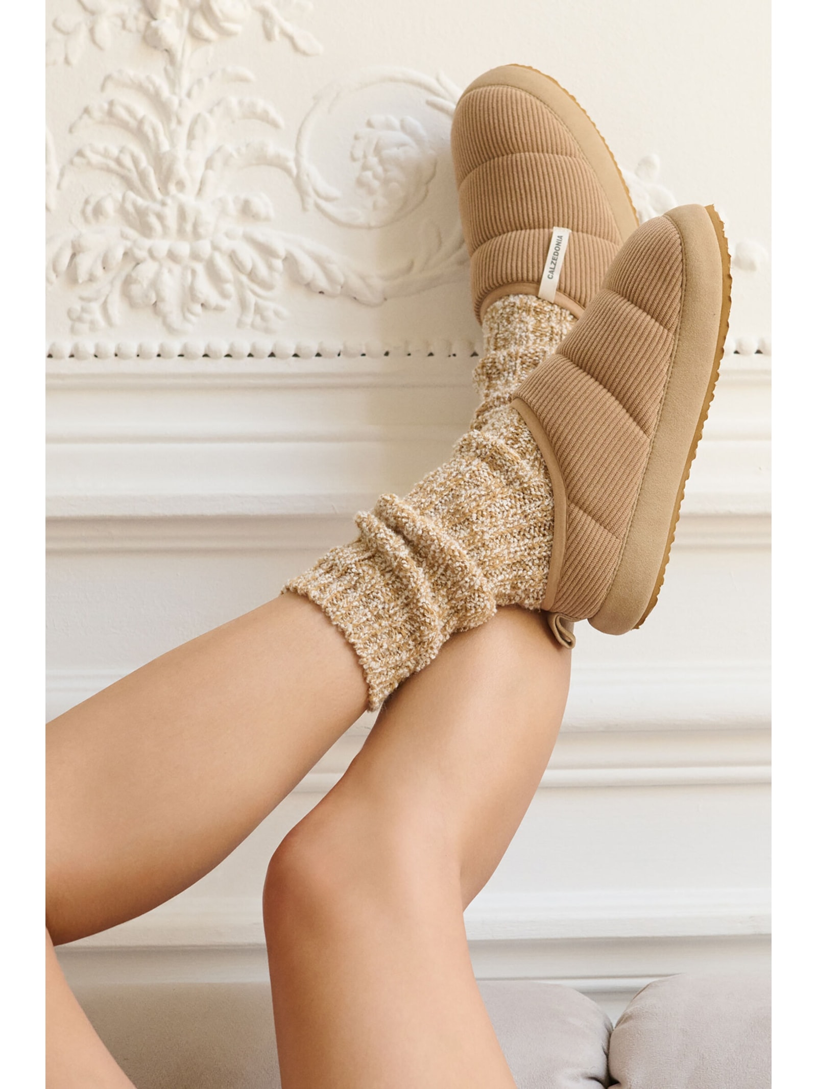 Pantufa Com Efeito Soft Bege Calzedonia