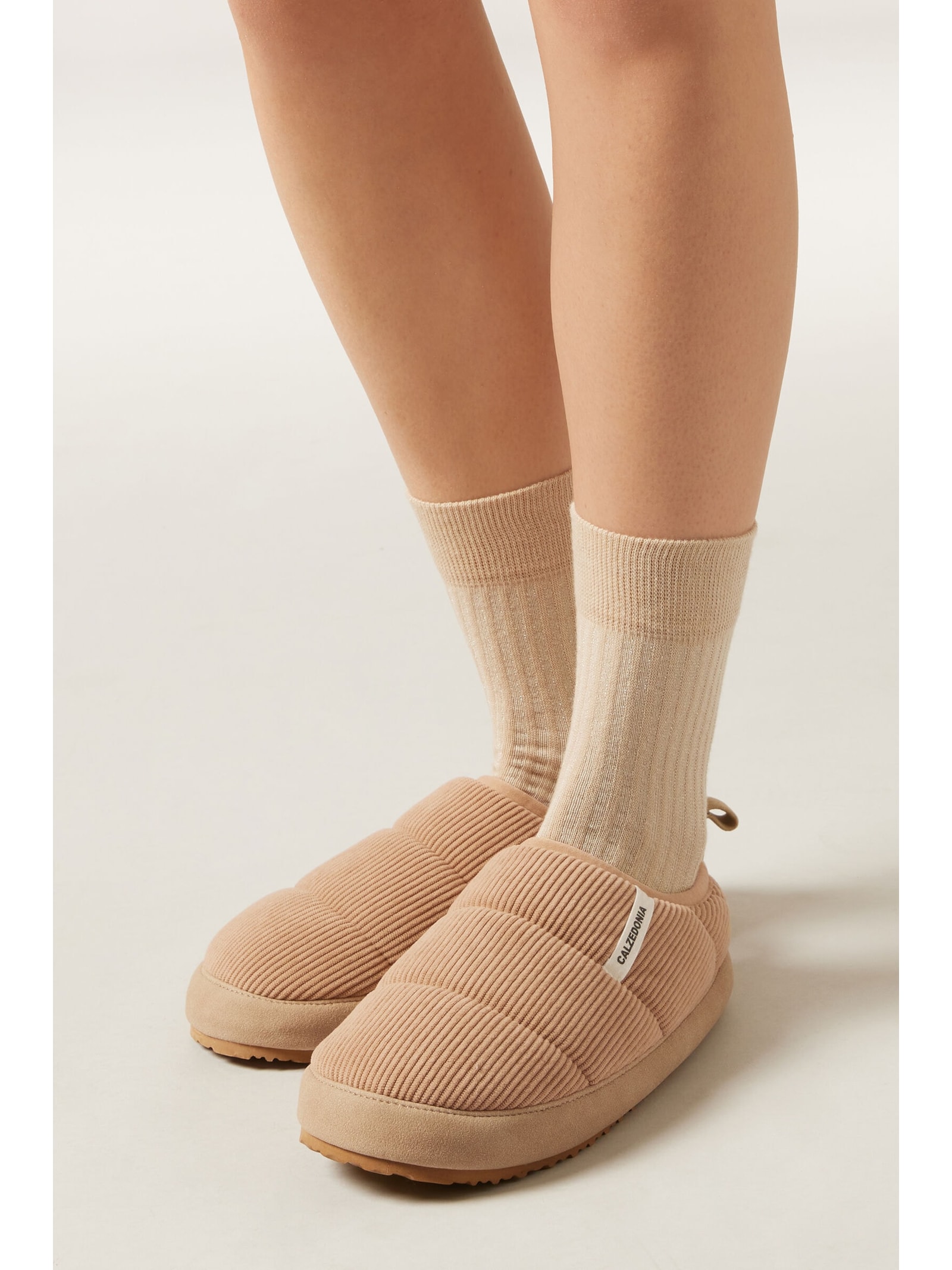 Pantufa Com Efeito Soft Bege Calzedonia