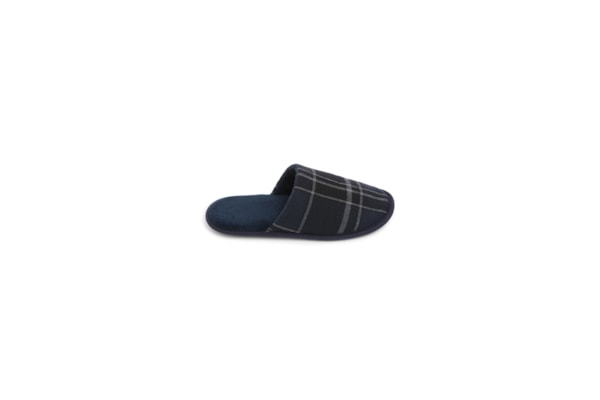 Pantufa Com Estampa  Xadrez - Azul