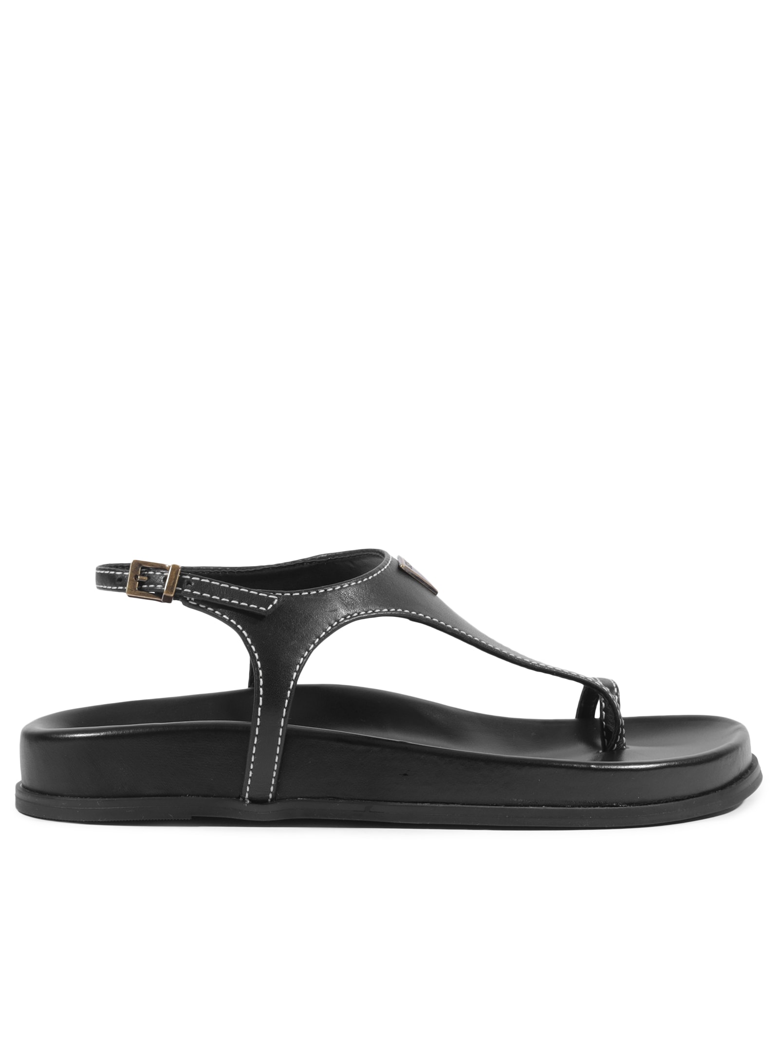 Papete Feminina Bico Redondo Preto Schutz