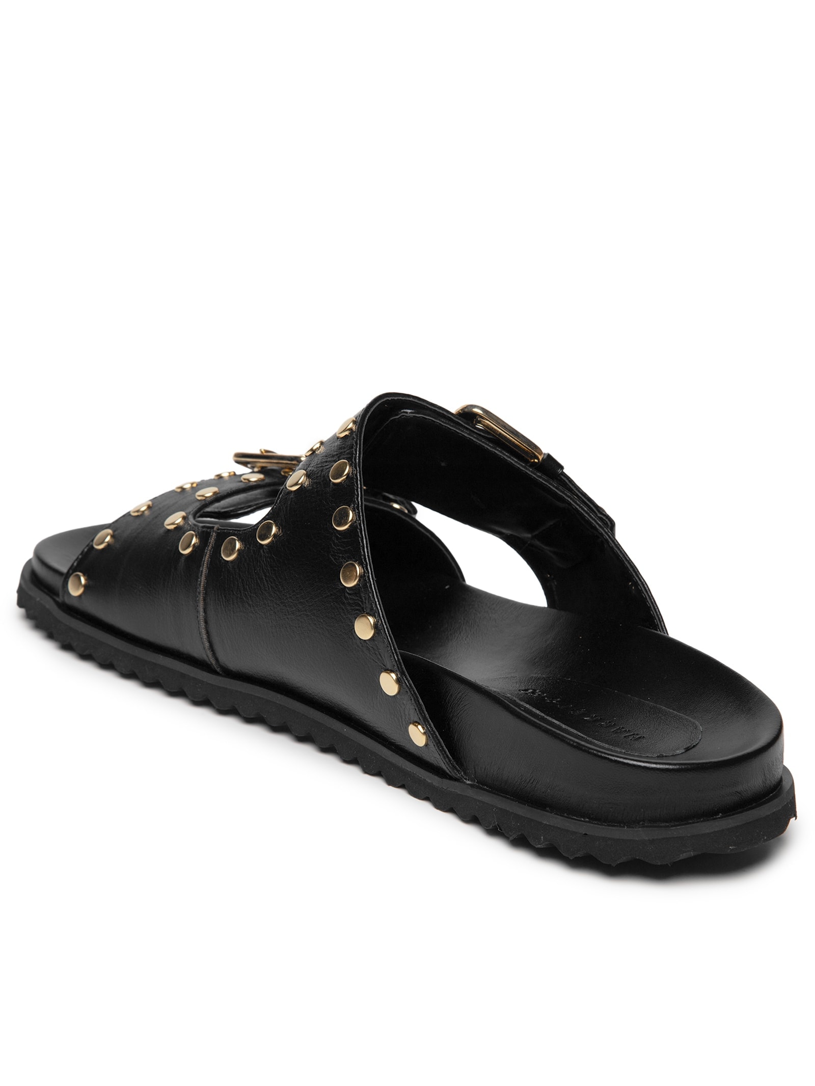 Papete Feminina em Couro com Tachas Preto Market 33