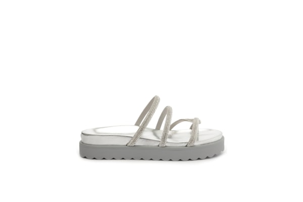 Papete Feminina Phoebe Sporty Tratorada Brilho - Prateado