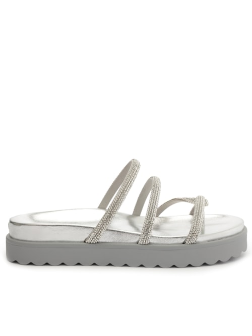 Papete Feminina Phoebe Sporty Tratorada Brilho – Prateado