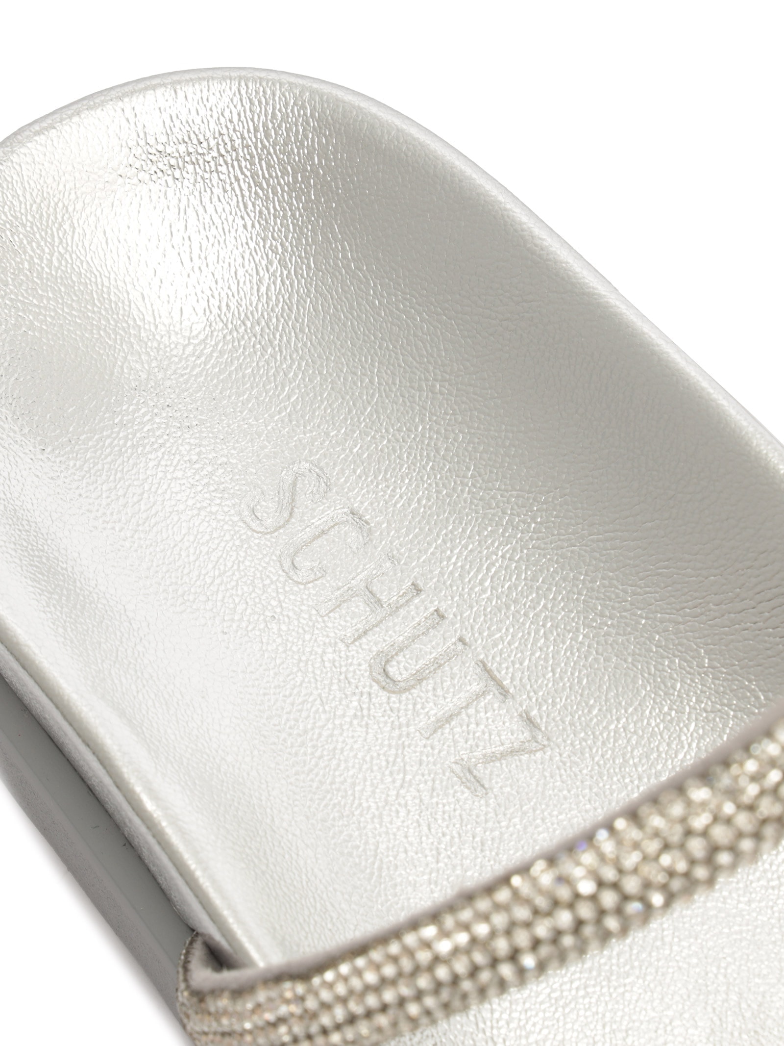 Papete Feminina Phoebe Sporty Tratorada Brilho Prateado Schutz