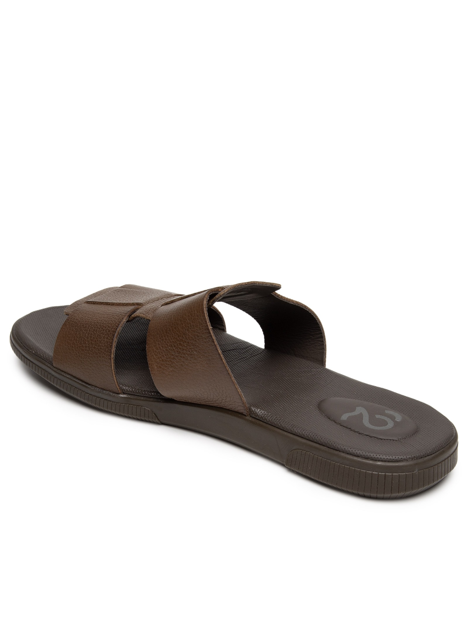 Papete Masculina Tiras Cruzadas Em Couro Marrom '2 Essential