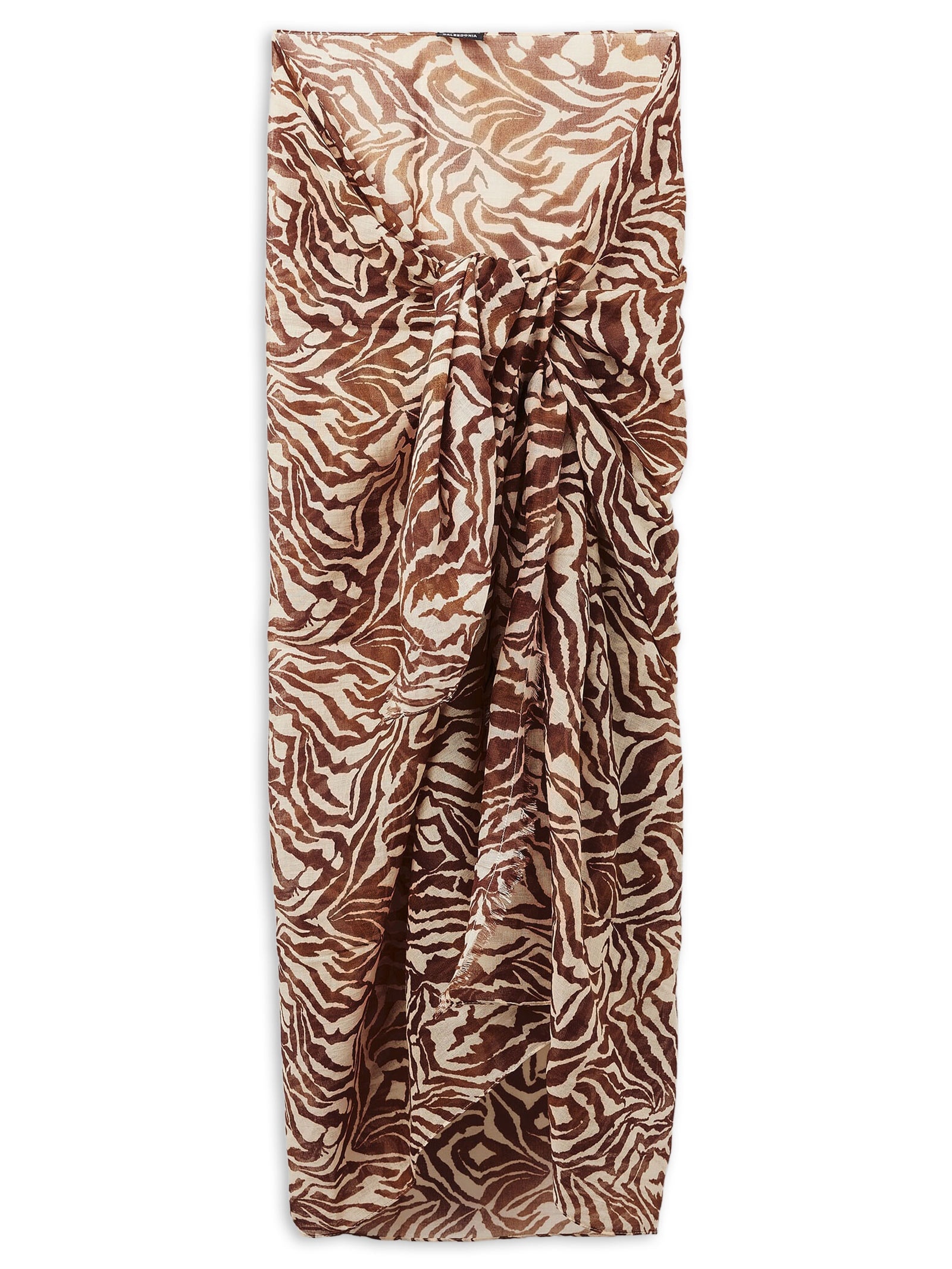 Pareô Longo Brown Zebra Marrom Calzedonia