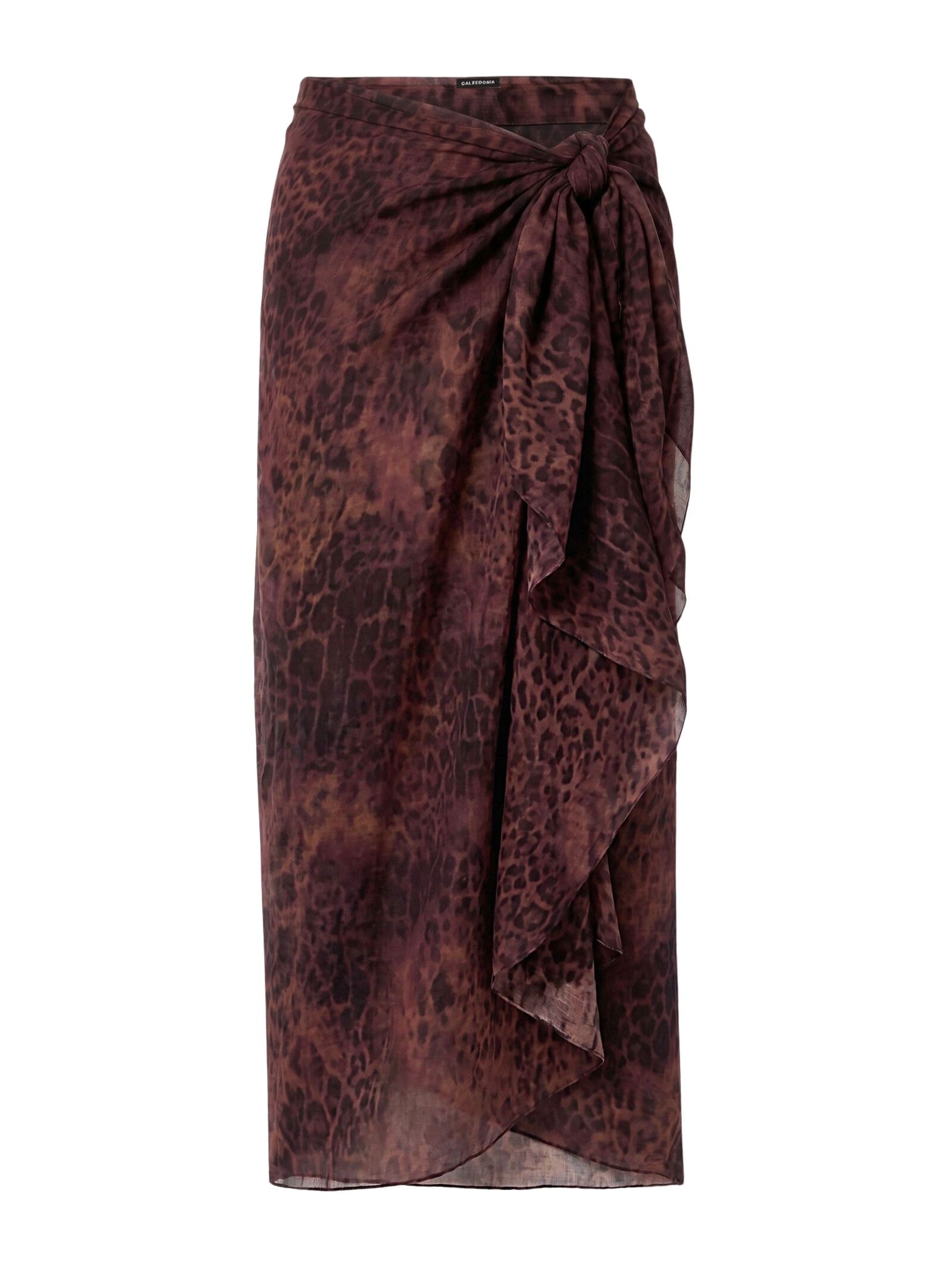 Pareô Longo Com Padrão Selva Marrom Calzedonia