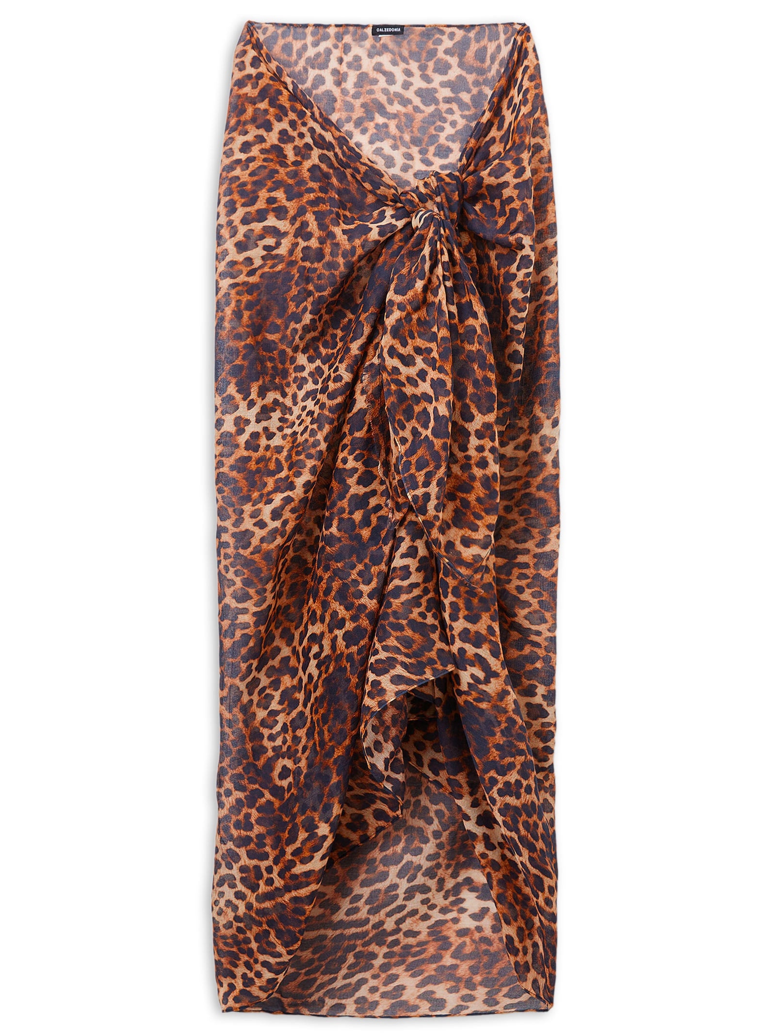 Pareô Longo Com Padrão Selva Preto Calzedonia