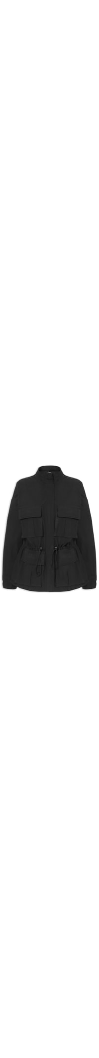 Parka Feminina Algodão Utilitário - Preto