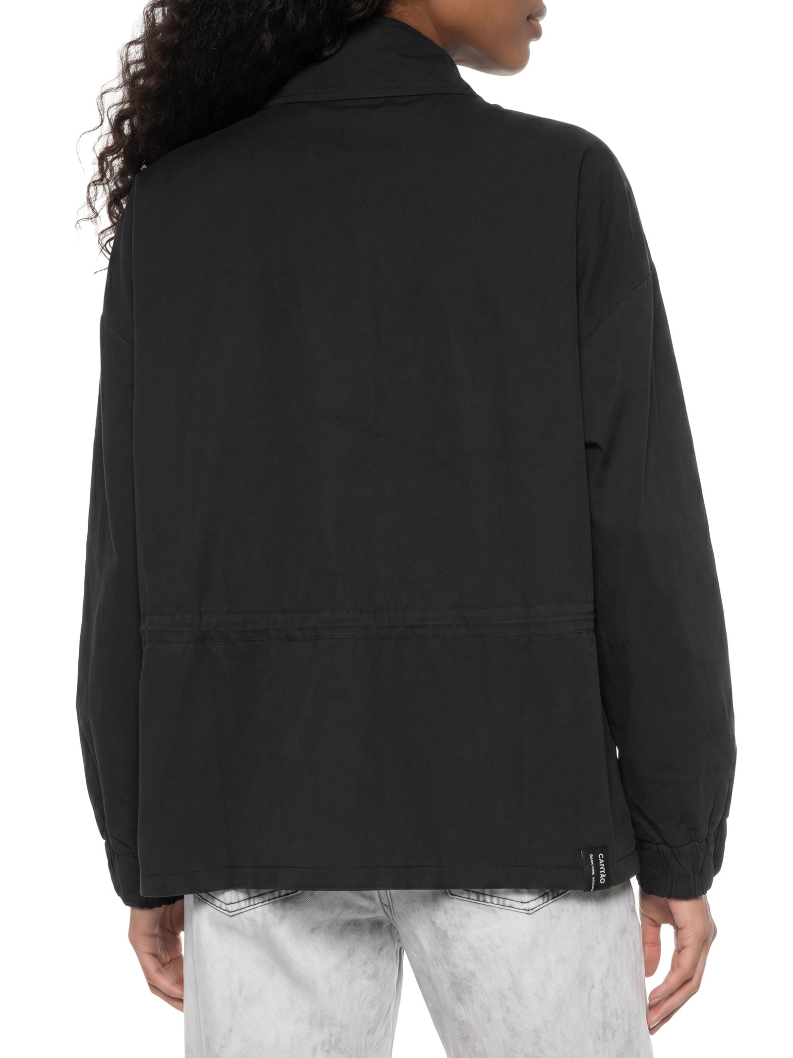 Parka Feminina Algodão Utilitário Preto Cantão