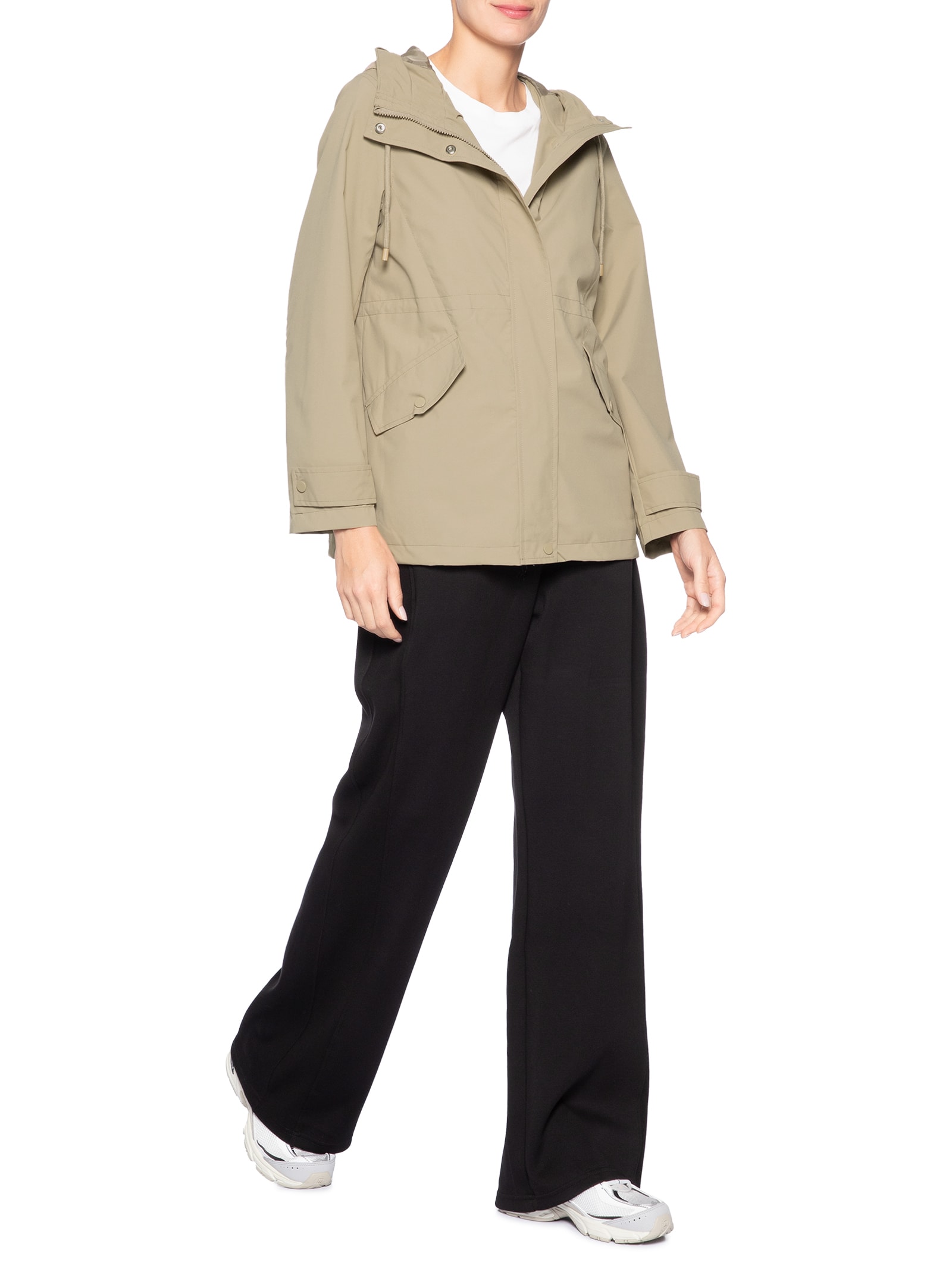 Parka Feminina com Gorro – Bege Basiq