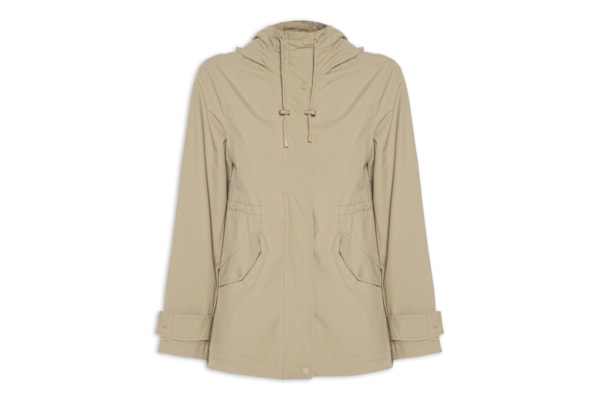 Parka Feminina com Gorro – Bege