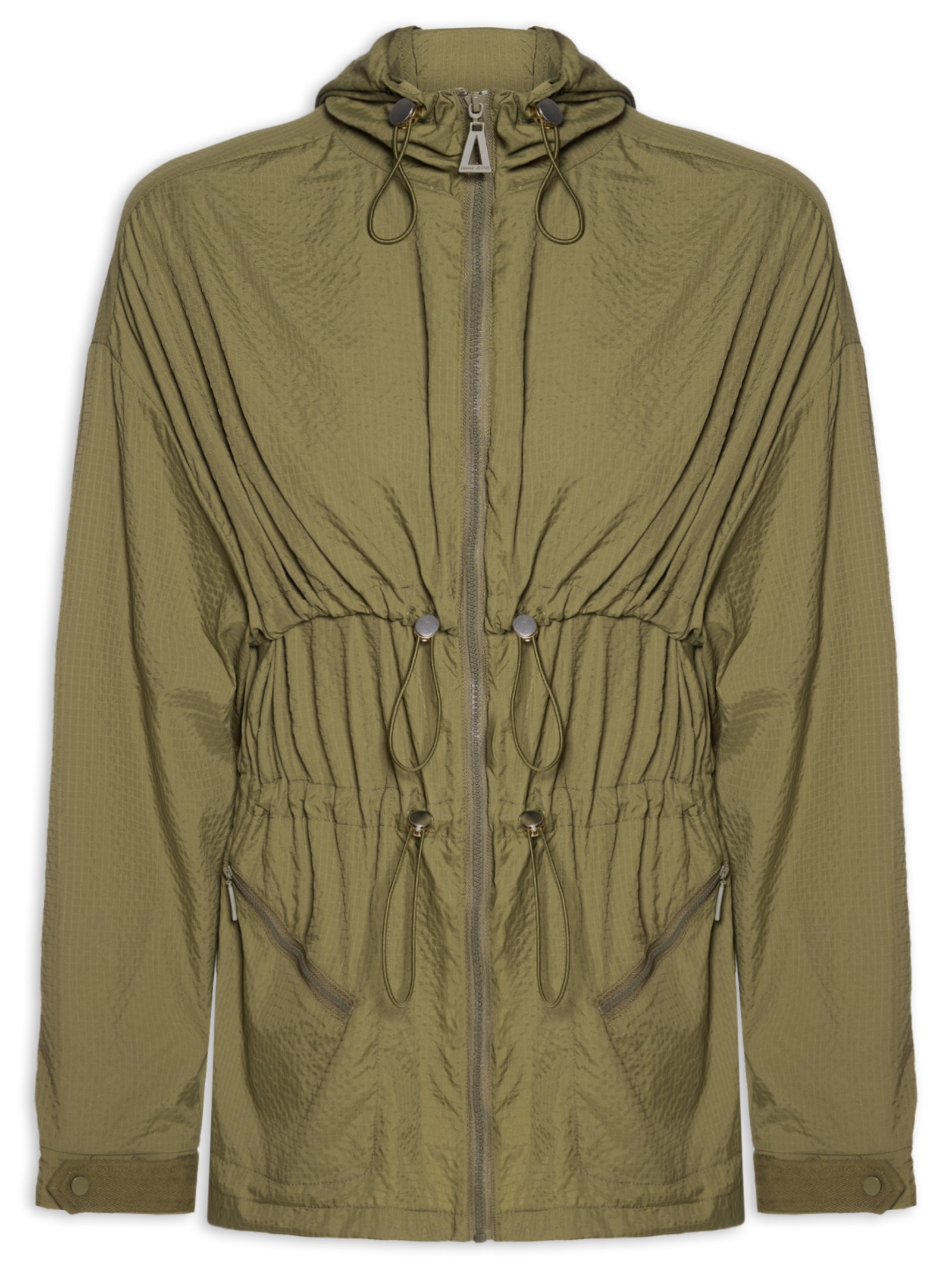 Parka Feminina De Nylon Leve Alongada Verde Animale Jeans